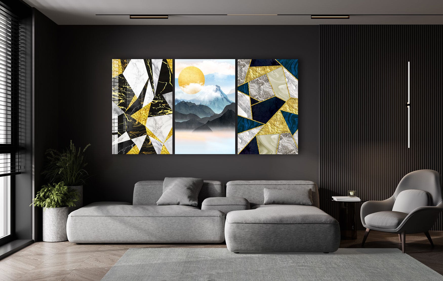 Artronauts Glass Print Geometric Abstract - Trinity