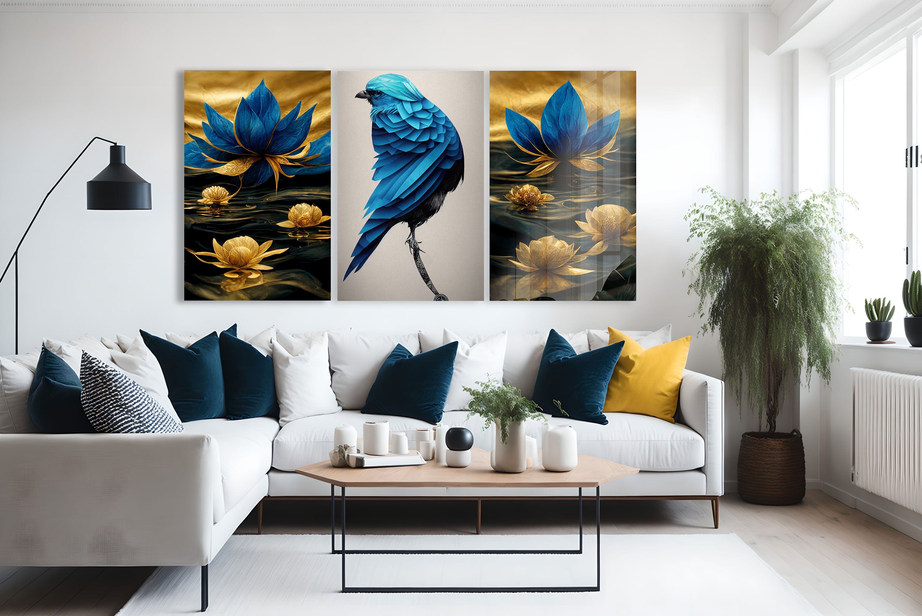 Artronauts Glass Print Bird & Flowers