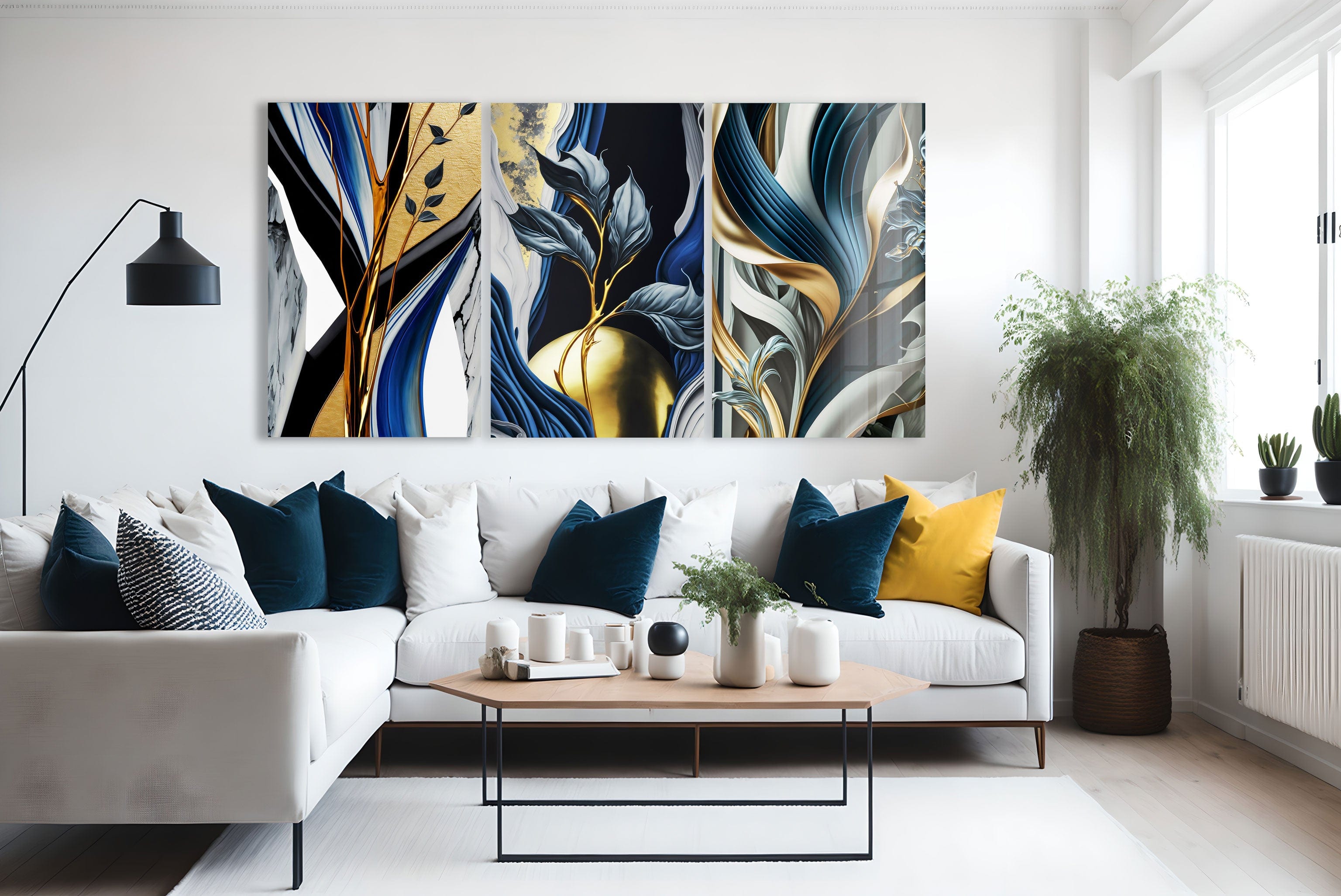 Artronauts Glass Print Abstract Leaves - Trinity