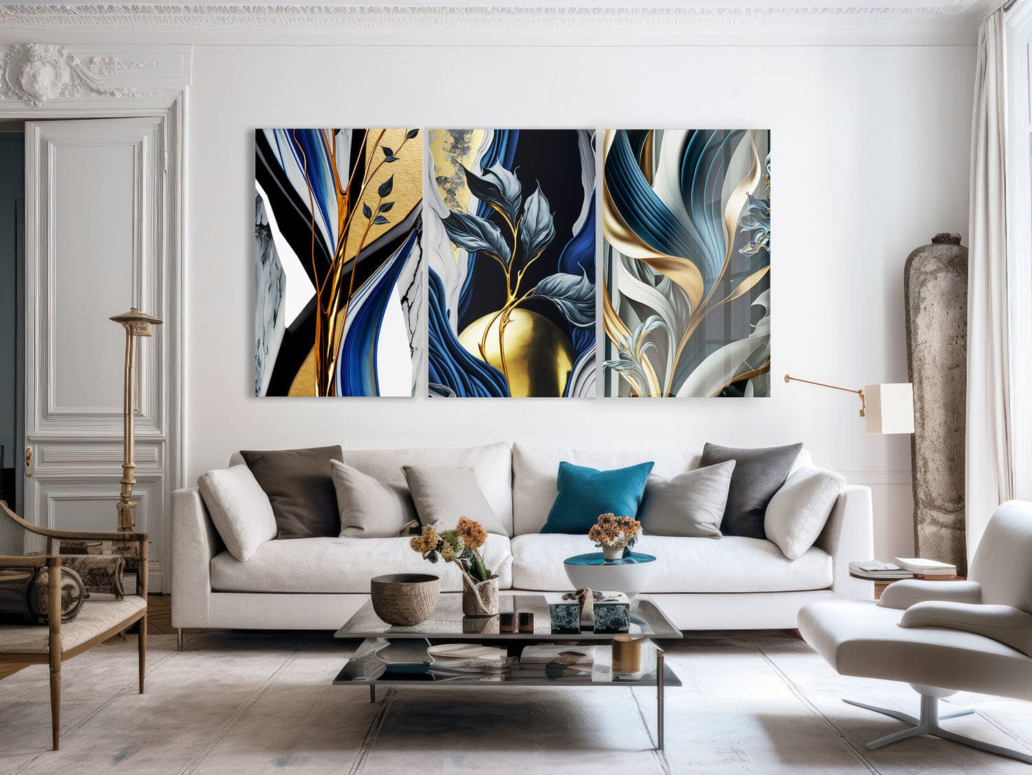 Artronauts Glass Print Abstract Leaves - Trinity