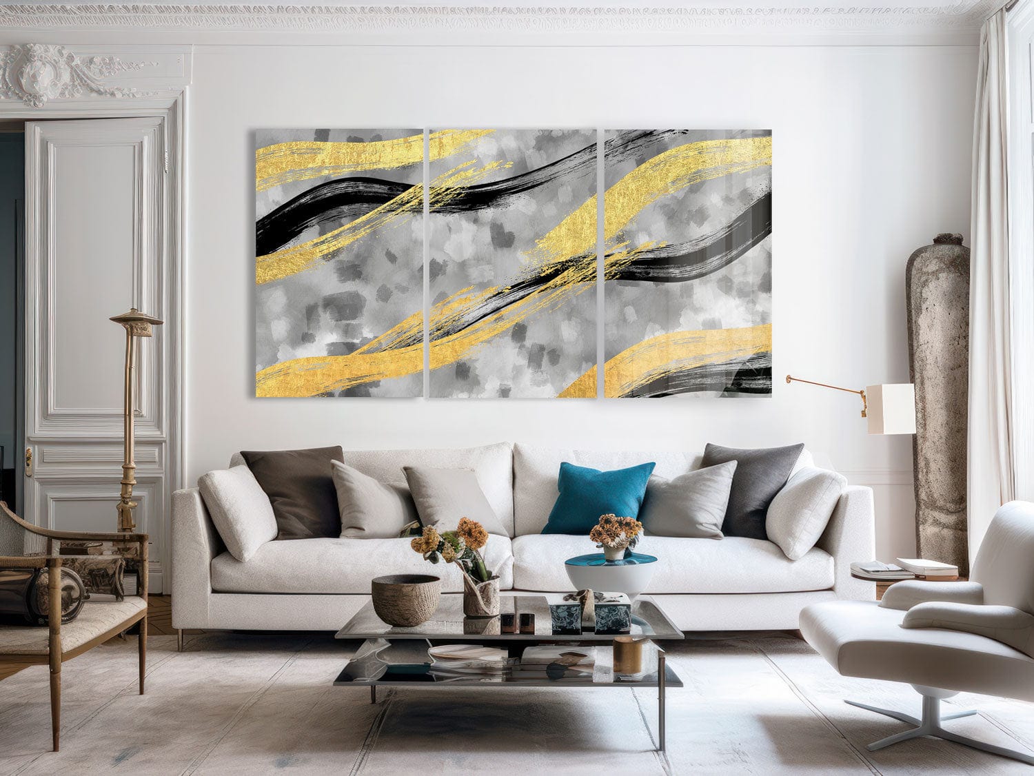 Artronauts Glass Print Abstract Lines - Trinity