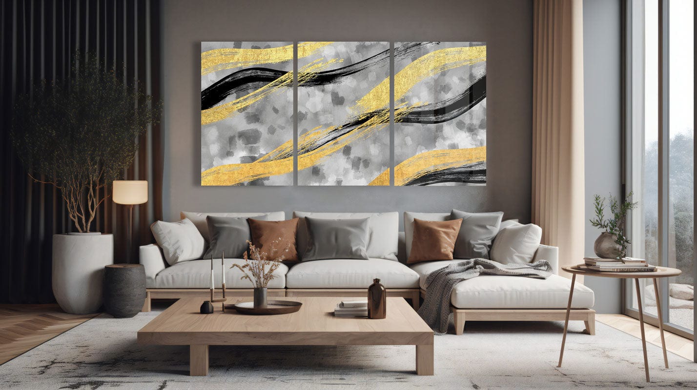 Artronauts Glass Print Abstract Lines - Trinity