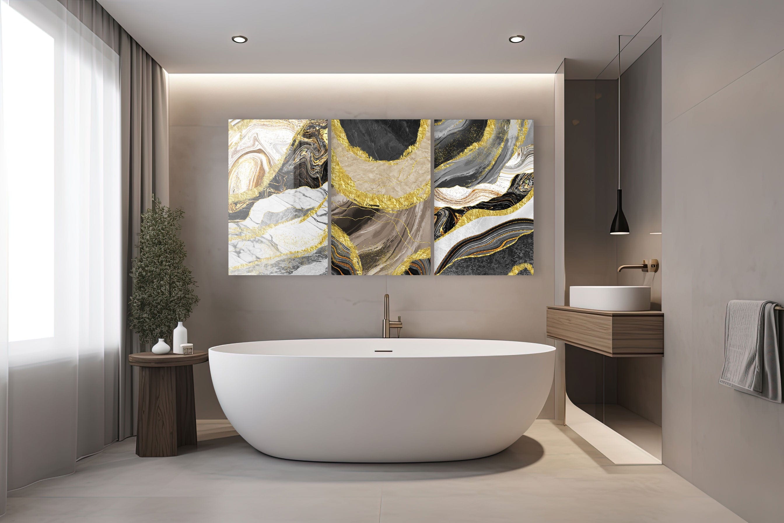 Artronauts Glass Print Marble Design - Trinity