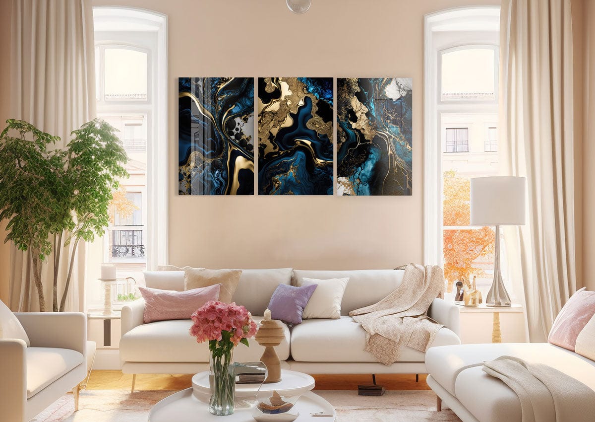 Artronauts Glass Print Earth Abstract - Trinity