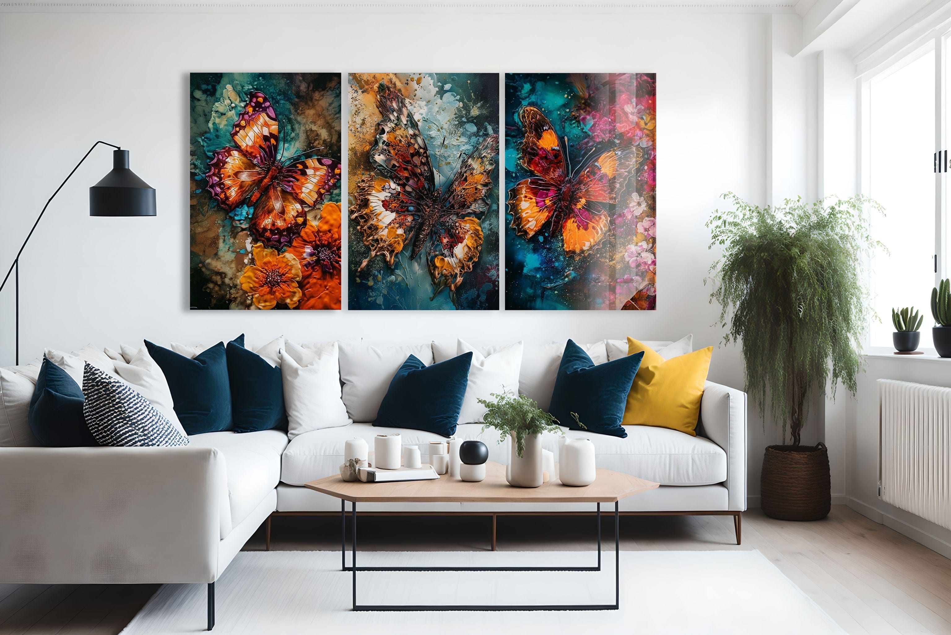 Artronauts Glass Print Butterflies- Trinity