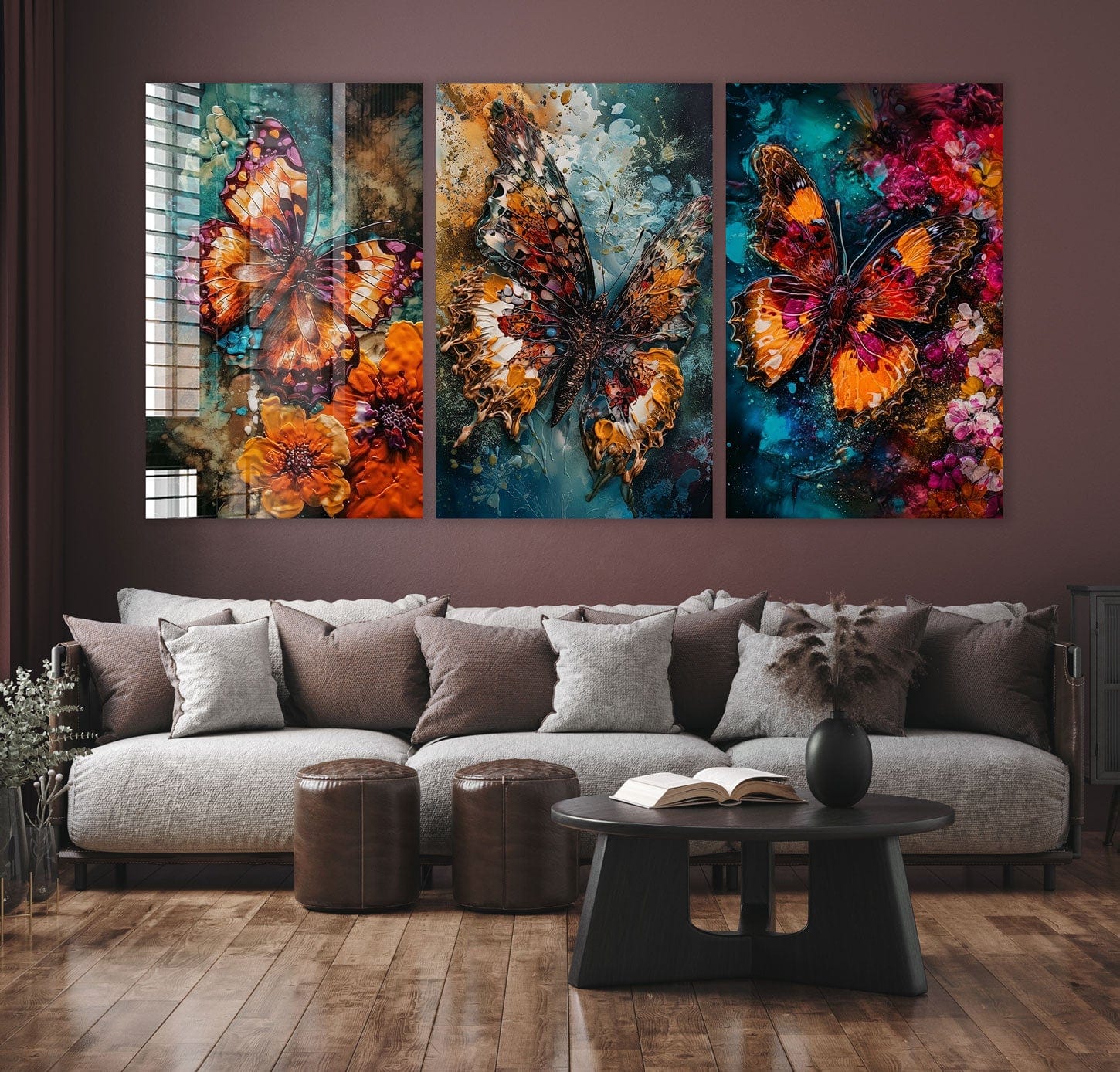 Artronauts Glass Print Butterflies- Trinity
