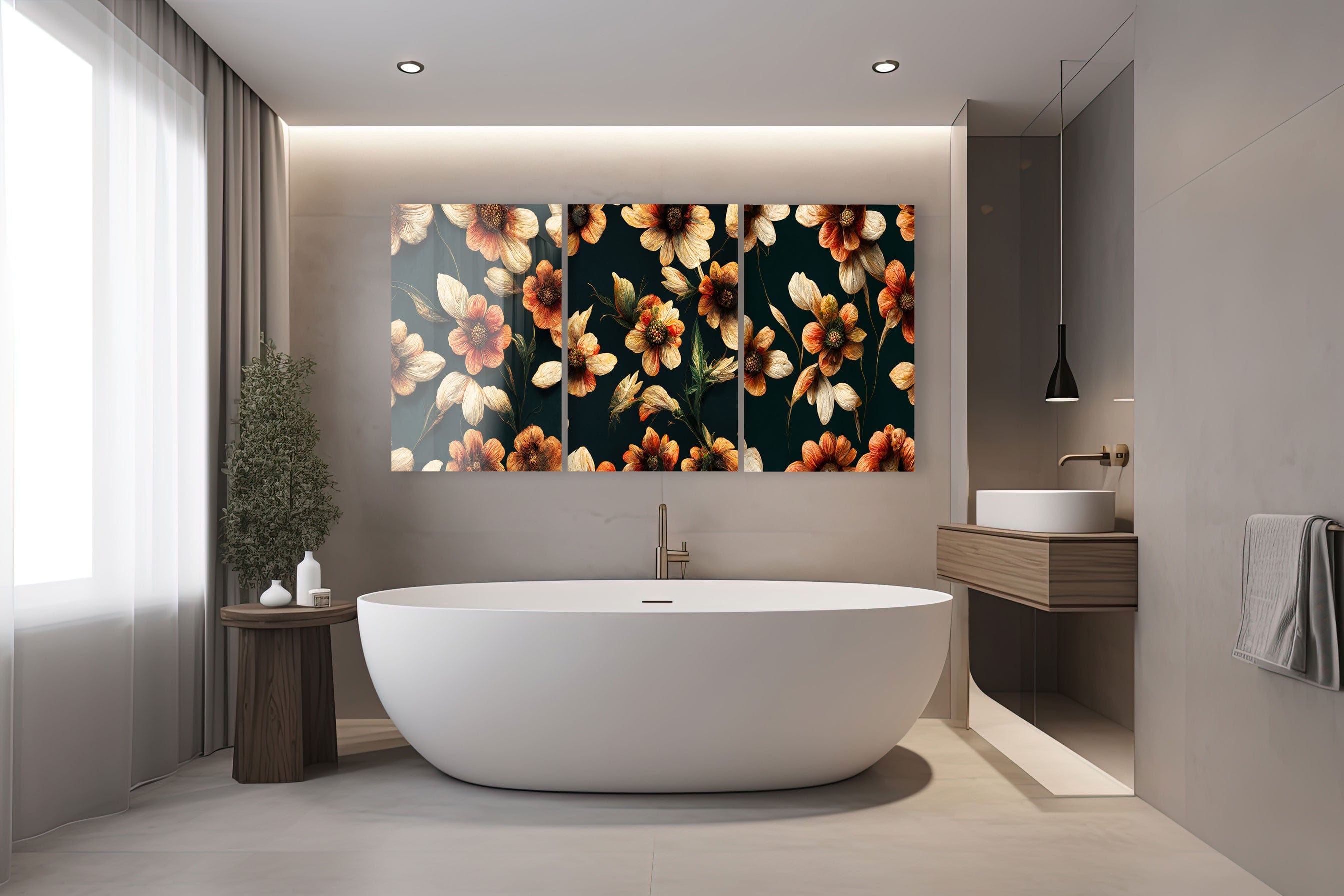 Artronauts Glass Print Flowers - Trinity