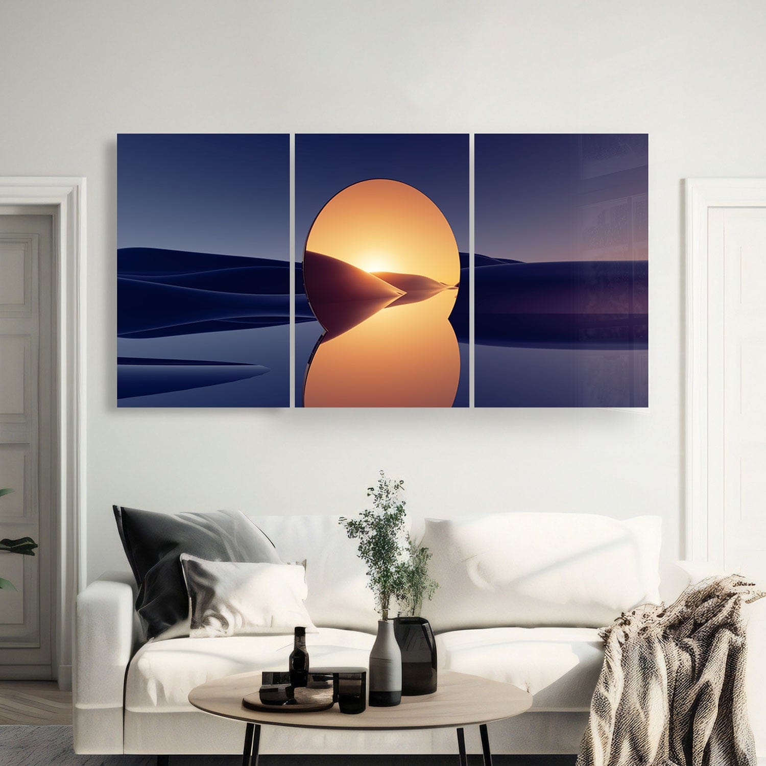 Artronauts Glass Print Golden Mirror - Trinity