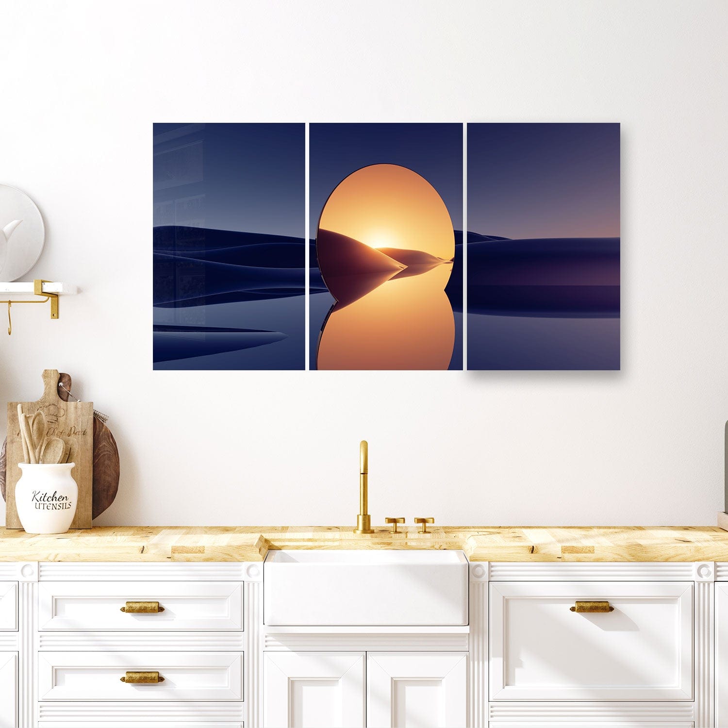 Artronauts Glass Print 138 x 72 cm Golden Mirror - Trinity