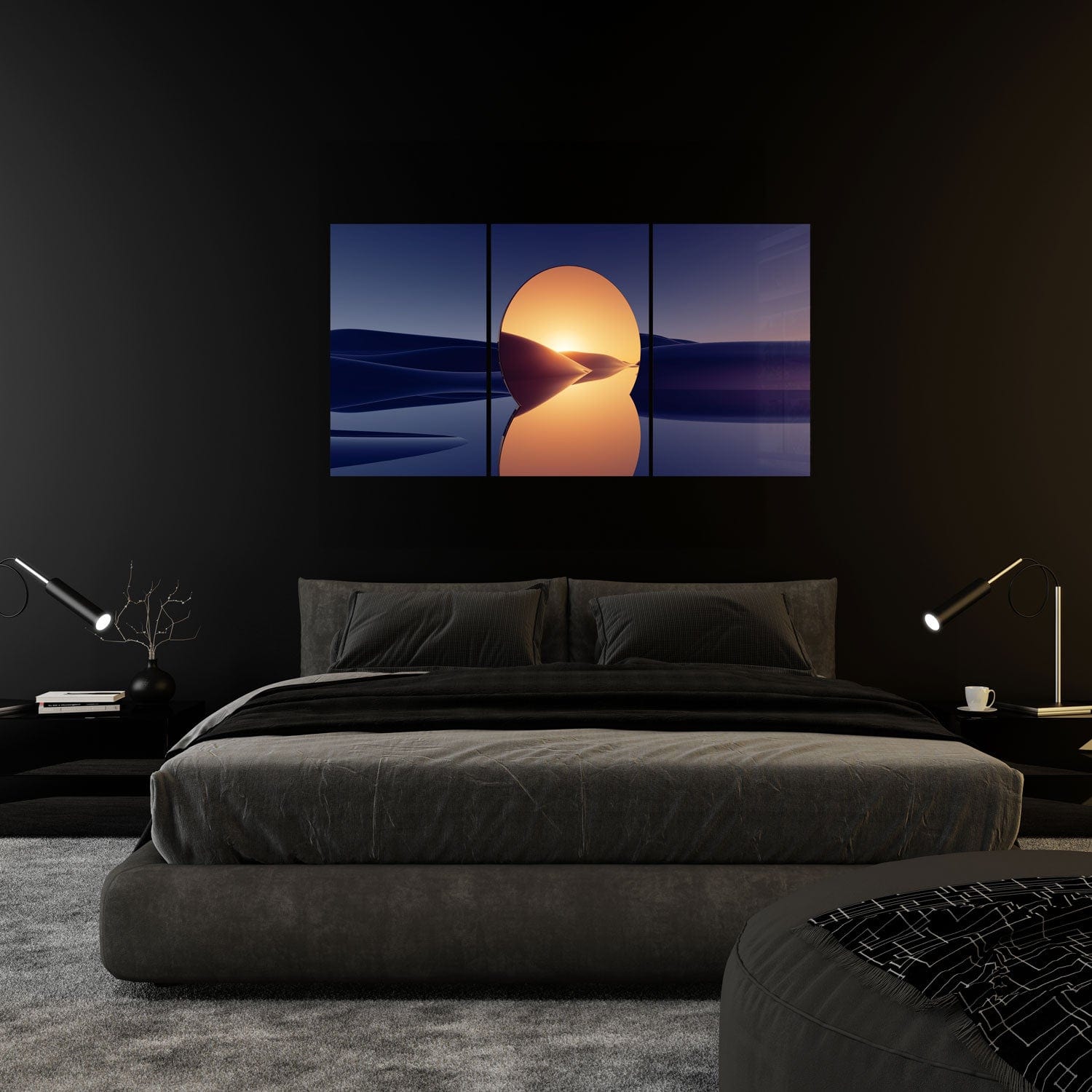 Artronauts Glass Print Golden Mirror - Trinity