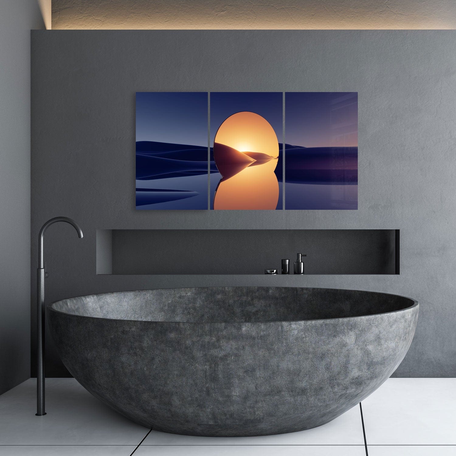 Artronauts Glass Print Golden Mirror - Trinity