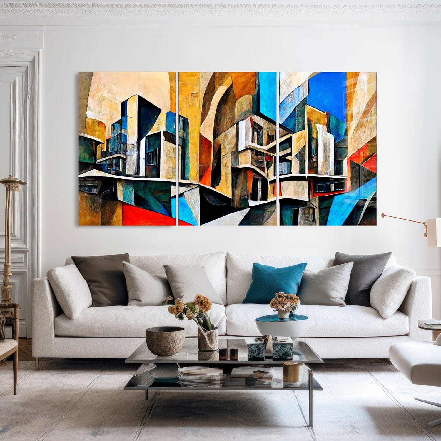 Artronauts Glass Print 210 x 110 cm Colourful Apartments - Trinity