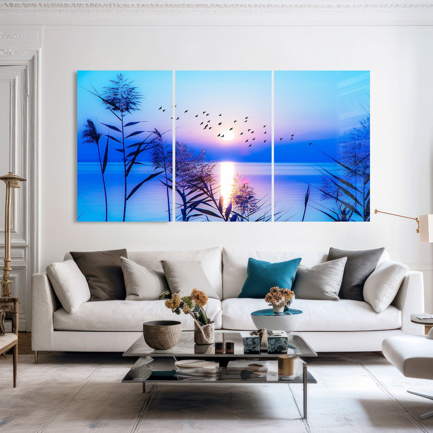 Artronauts Glass Print Blue Sunset - Trinity