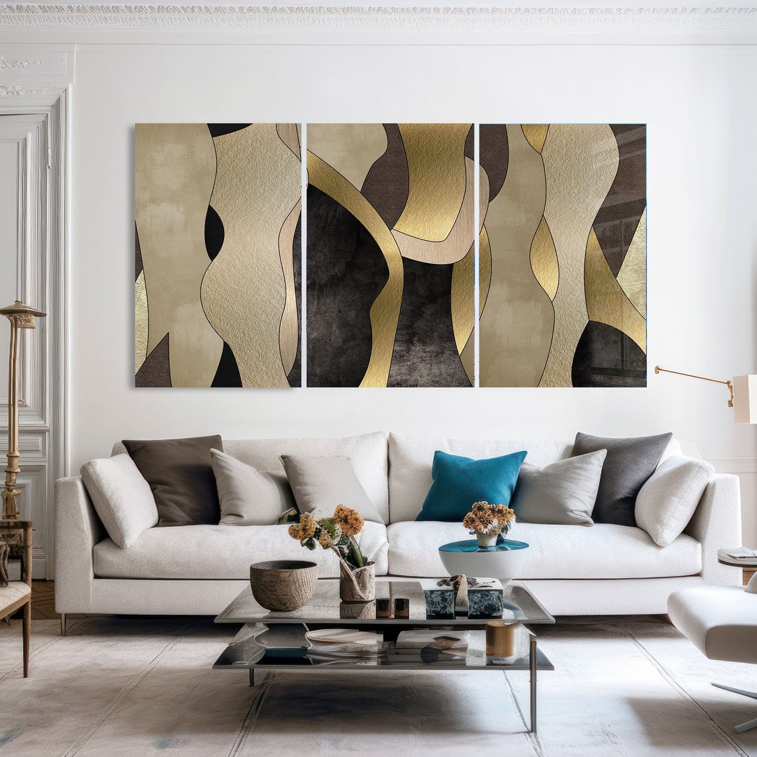 Artronauts Glass Print 210 x 110 cm Fifty Shades of Beige - Trinity