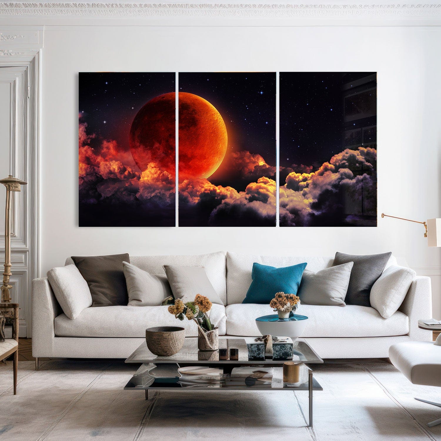 Artronauts Art Glass Print Red Moon - Trinity