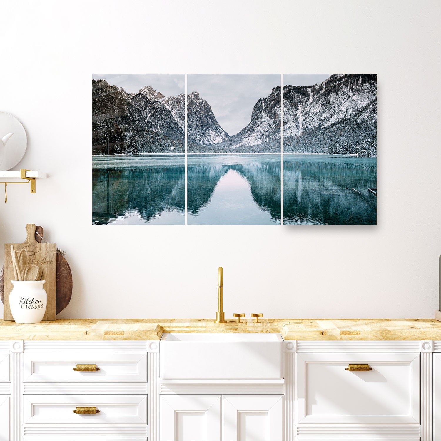 Artronauts Glass Print Cold Mountains - Trinity