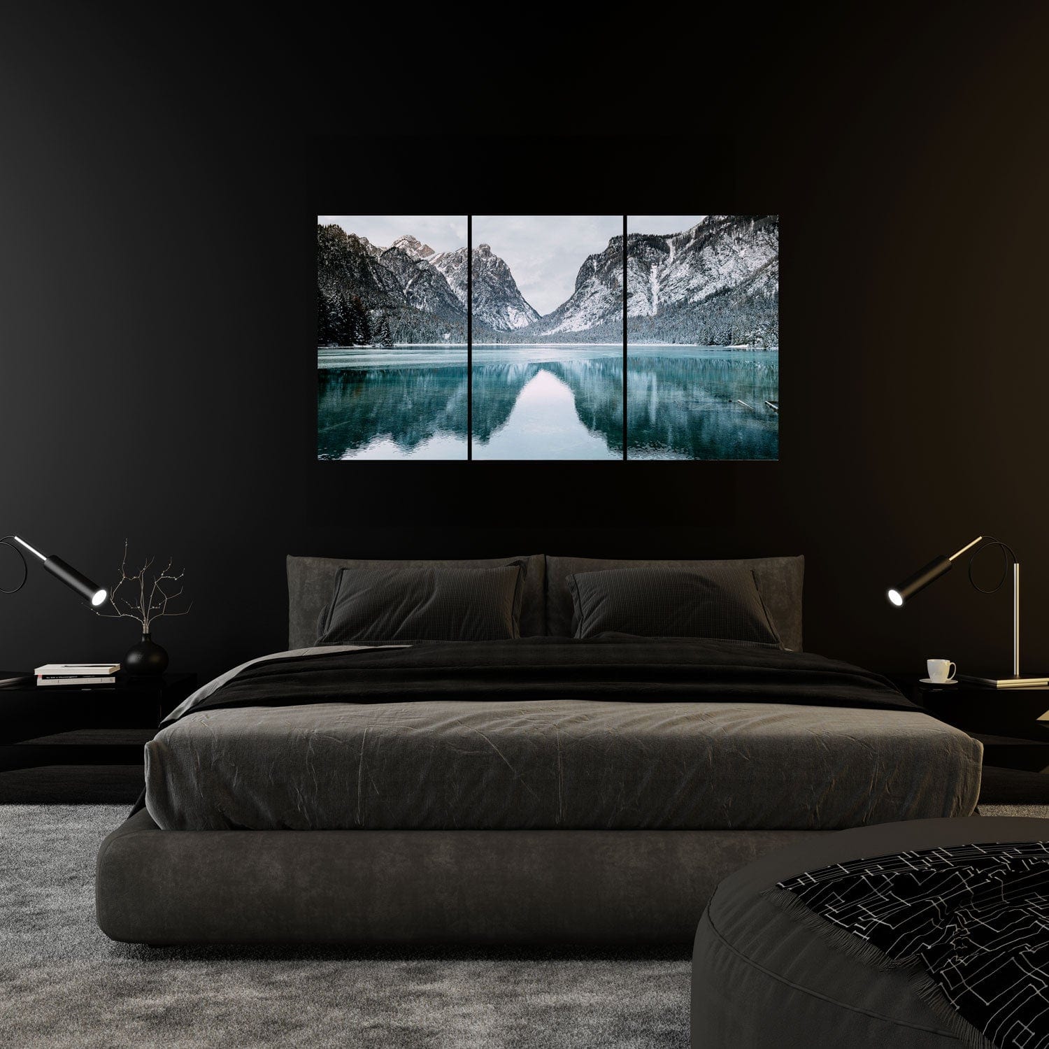 Artronauts Glass Print Cold Mountains - Trinity