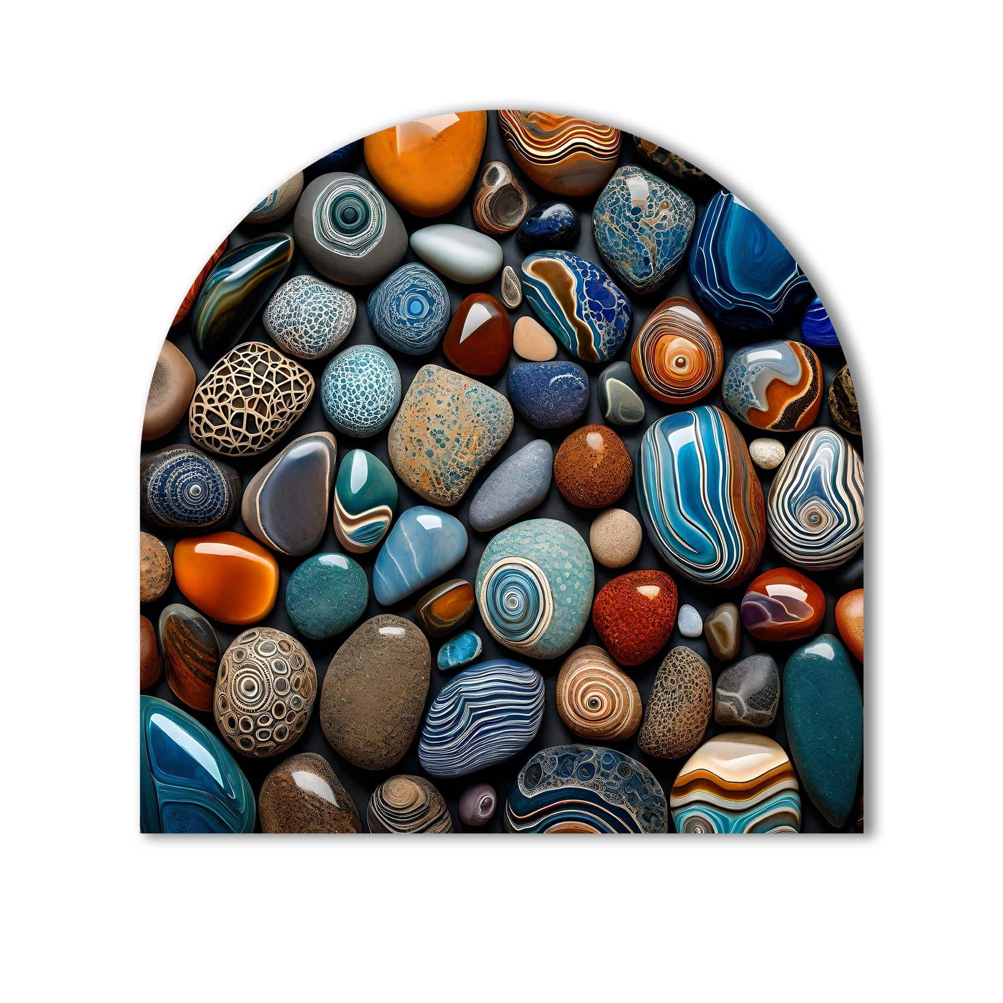Artronauts Glass Print Colourful Stones - Glass Splashback