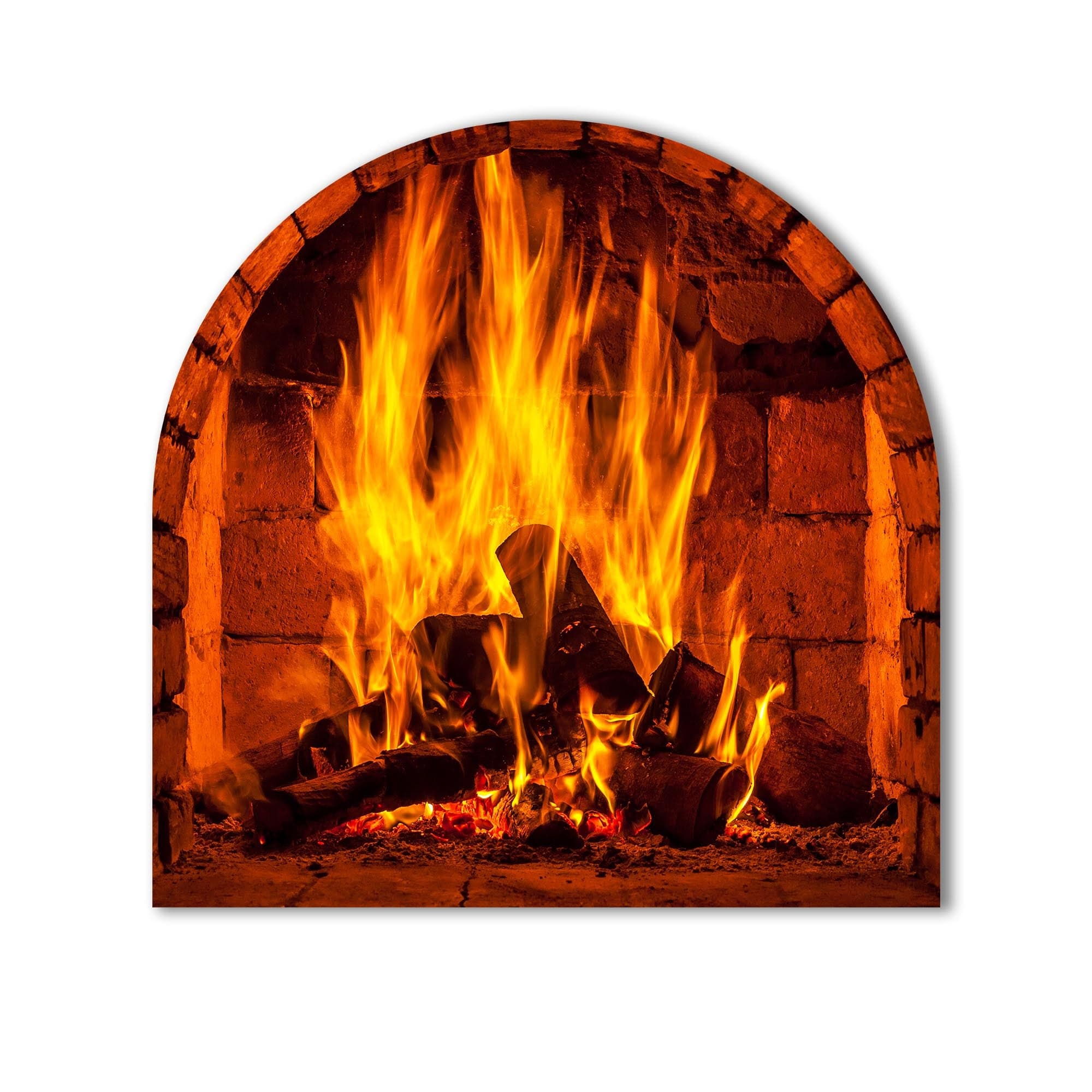 Artronauts Glass Print Fireplace - Glass Splashback