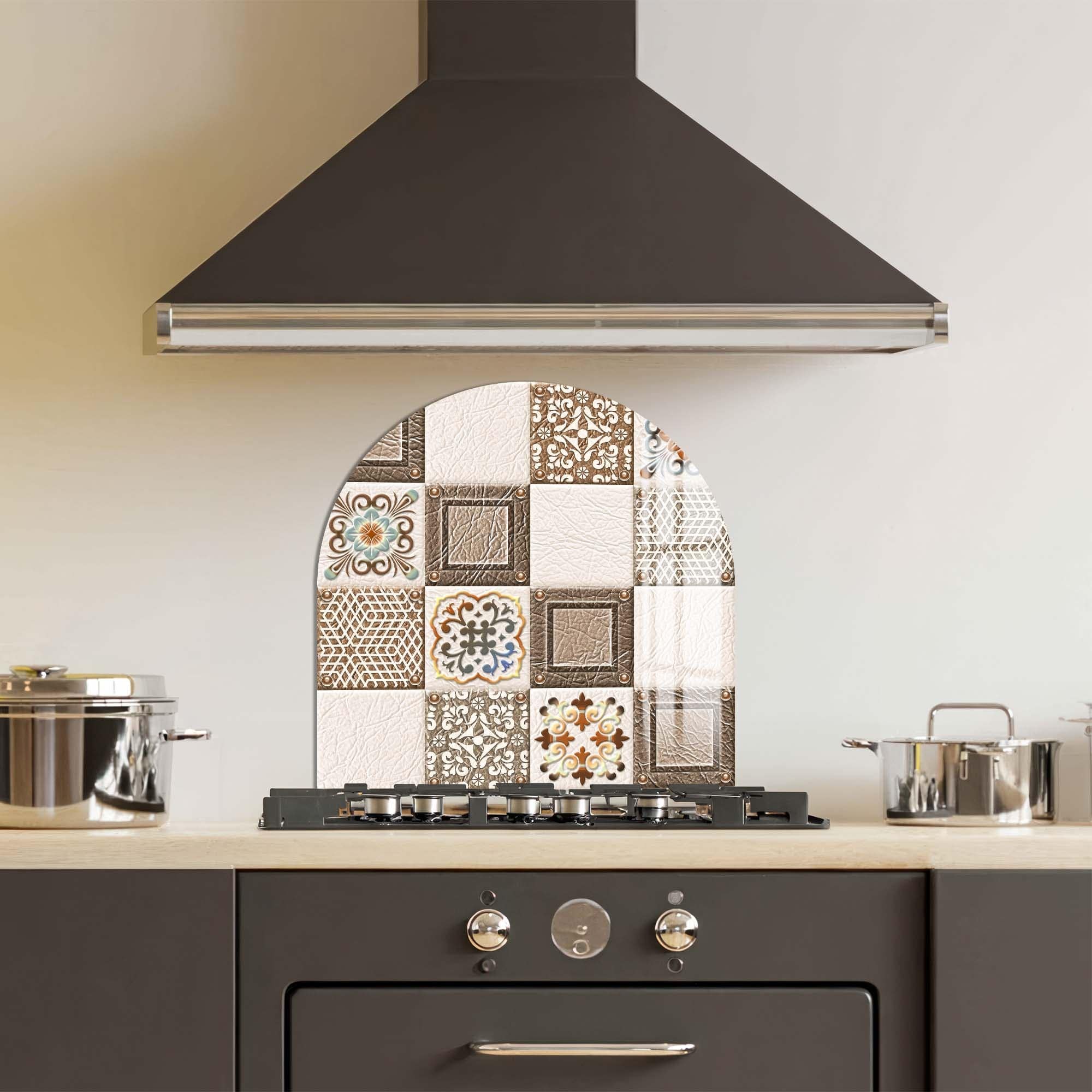 Artronauts Glass Print Beige Mosaics - Glass Splashback