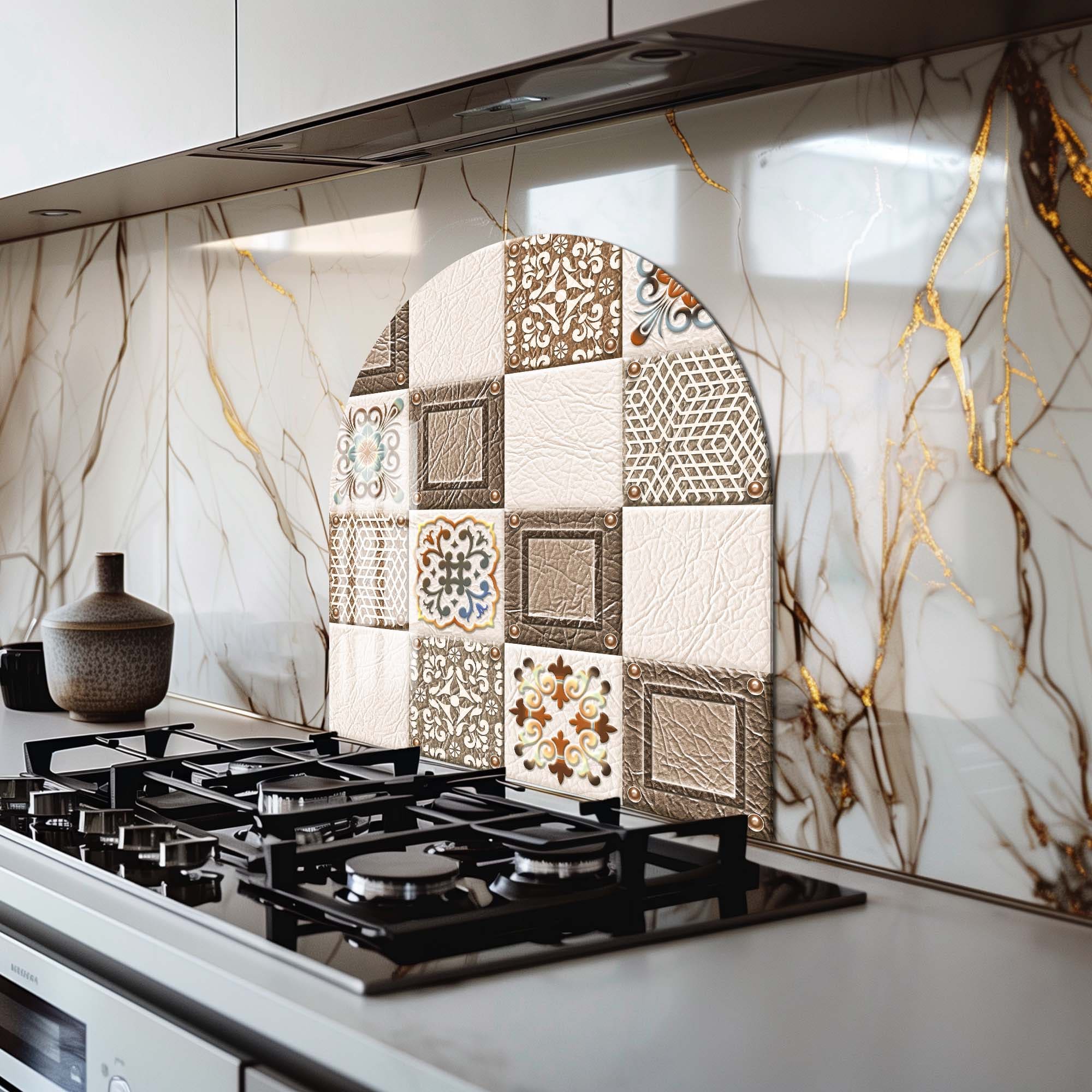 Artronauts Glass Print Beige Mosaics - Glass Splashback