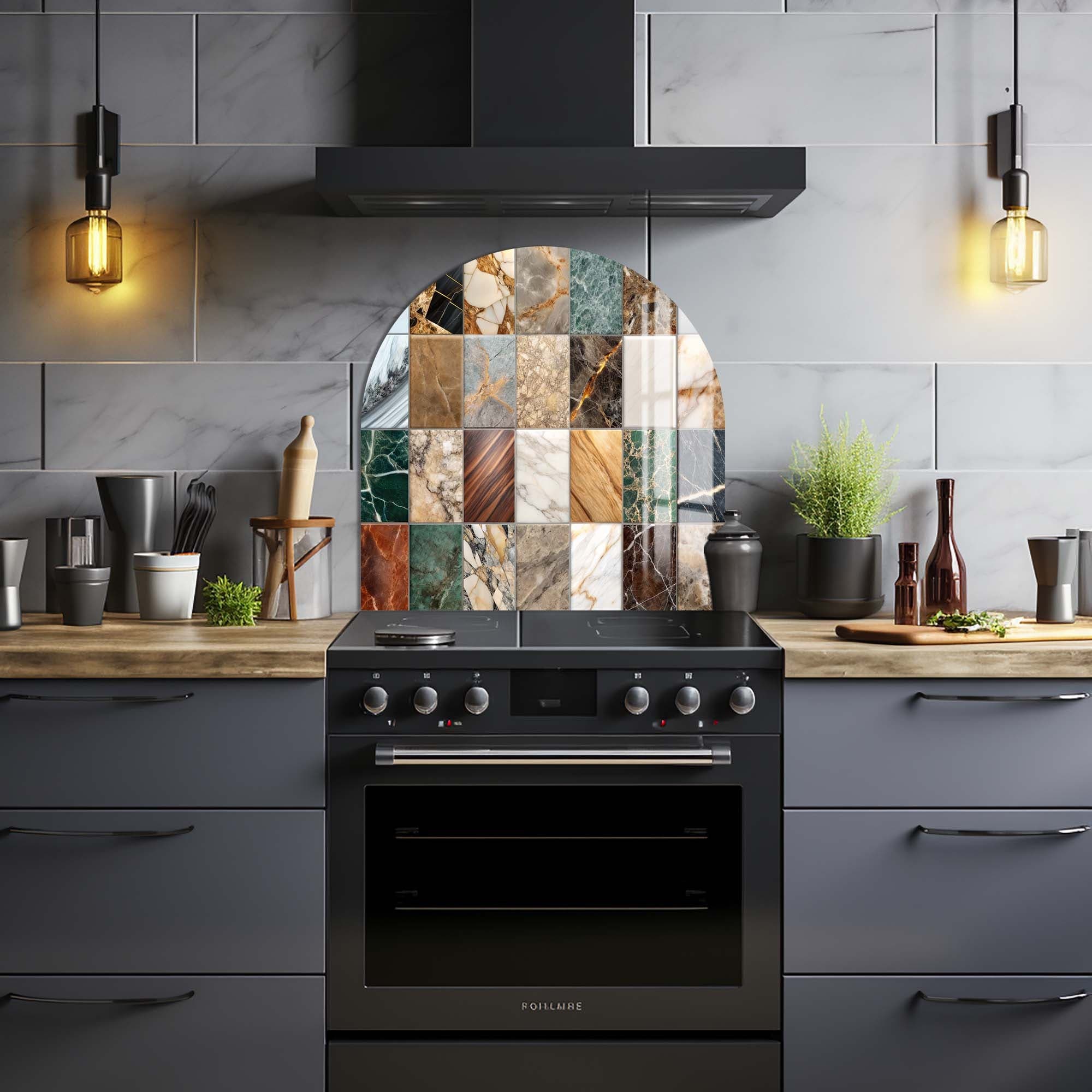 Artronauts Glass Print Colourful Marbles - Glass Splashback