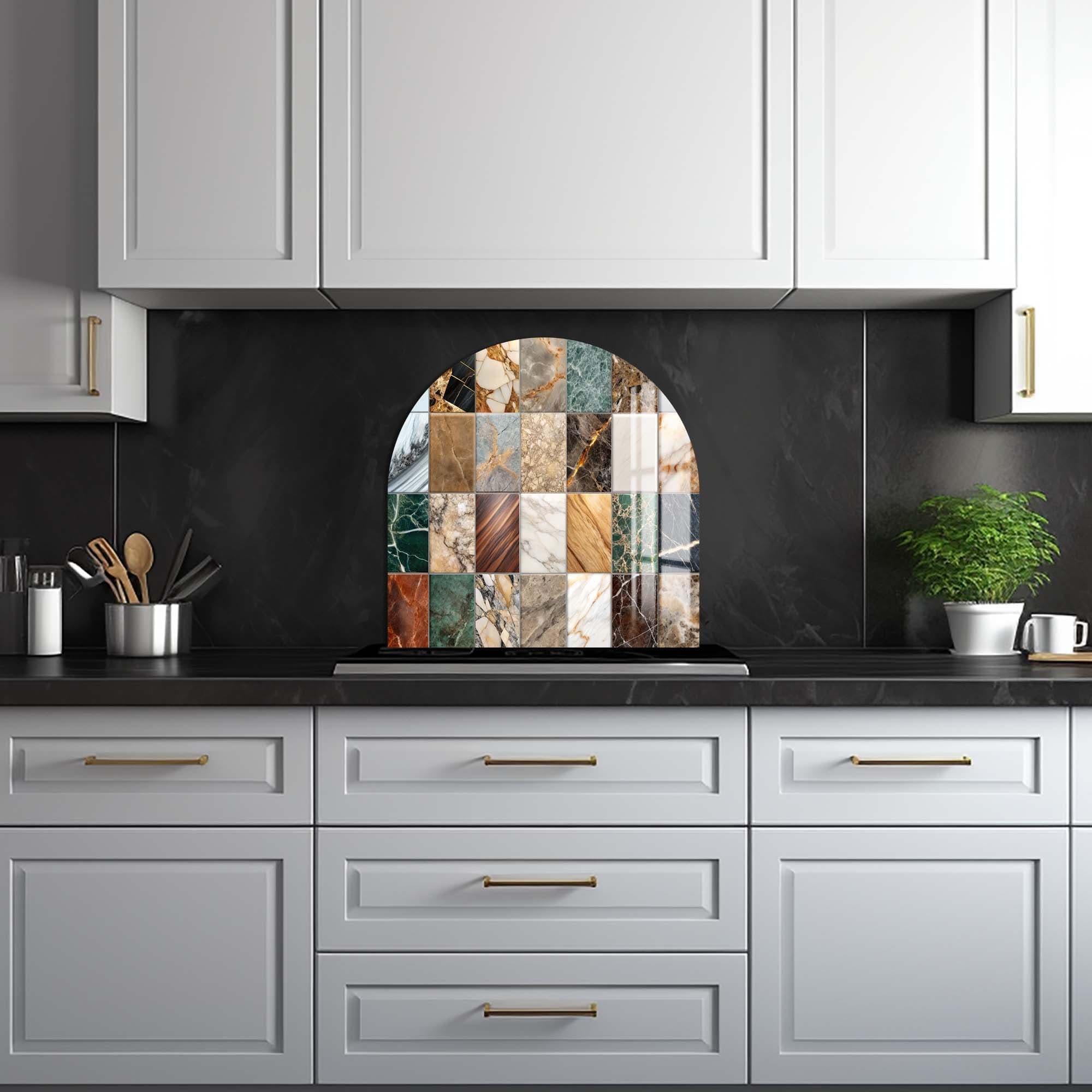 Artronauts Glass Print Colourful Marbles - Glass Splashback