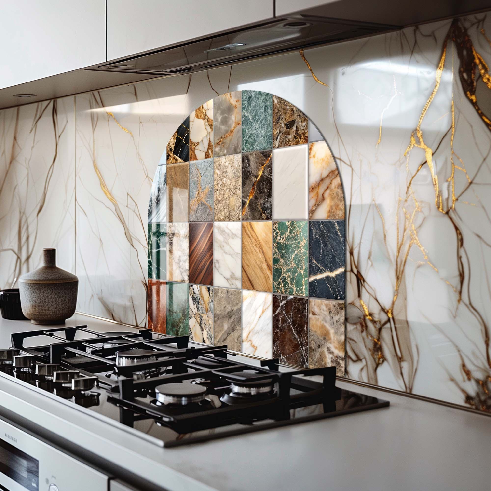 Artronauts Glass Print Colourful Marbles - Glass Splashback