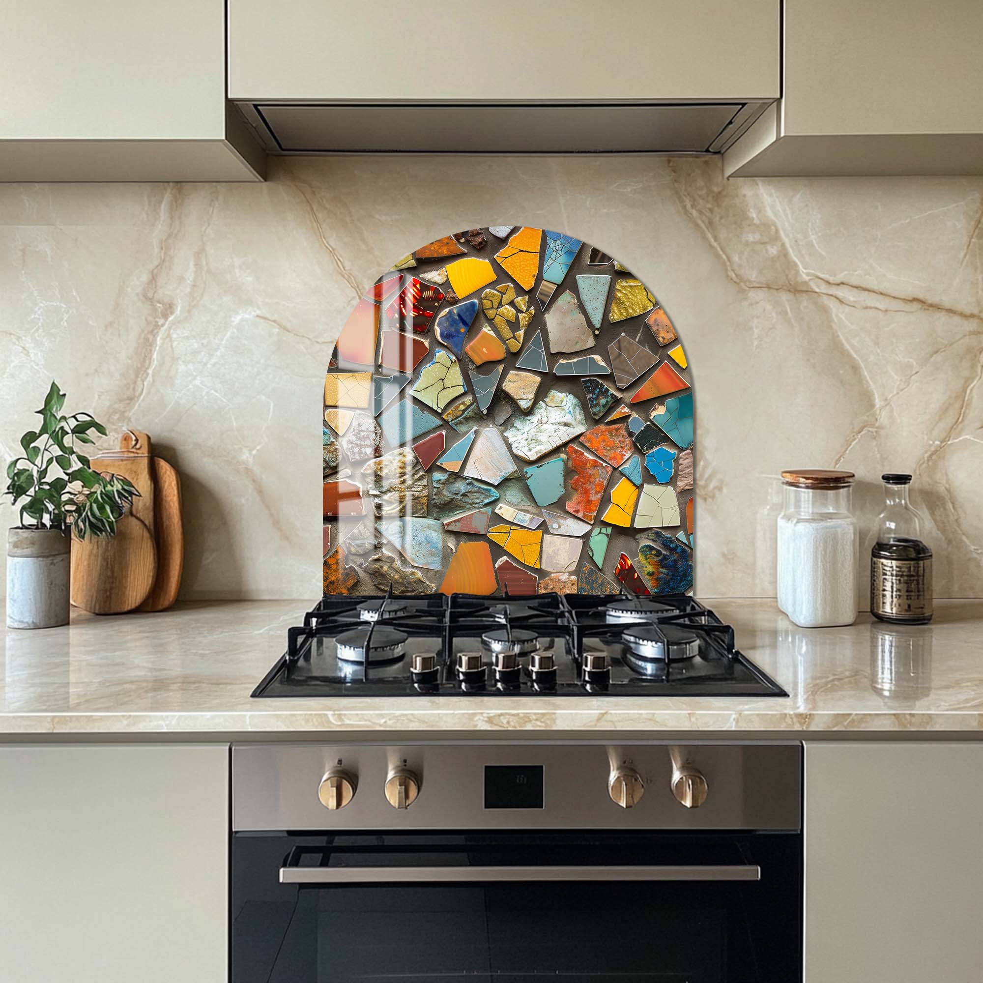 Artronauts Glass Print Colourful Stones - Glass Splashback