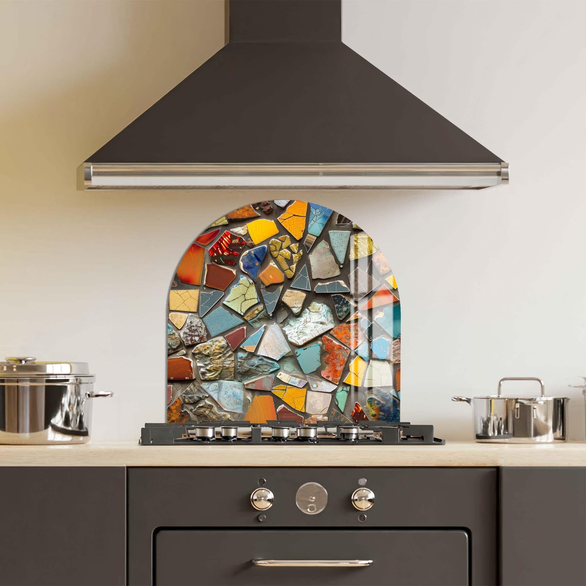 Artronauts Glass Print Colourful Stones - Glass Splashback