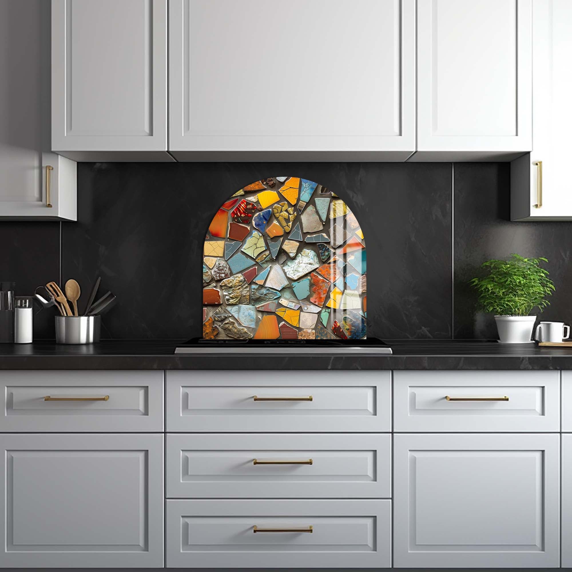 Artronauts Glass Print Colourful Stones - Glass Splashback