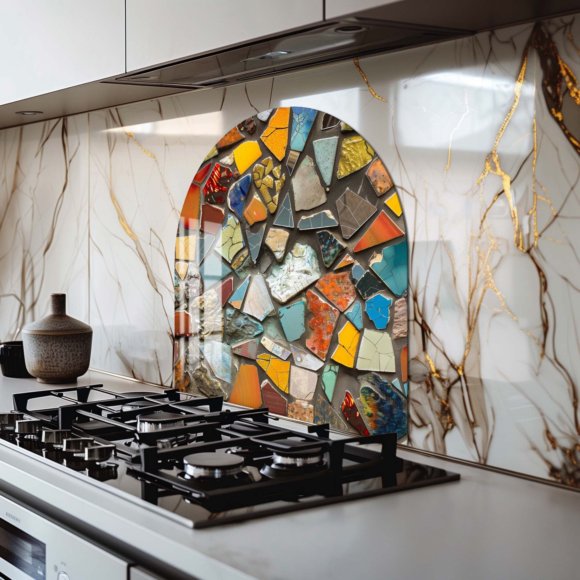 Artronauts Glass Print Colourful Stones - Glass Splashback