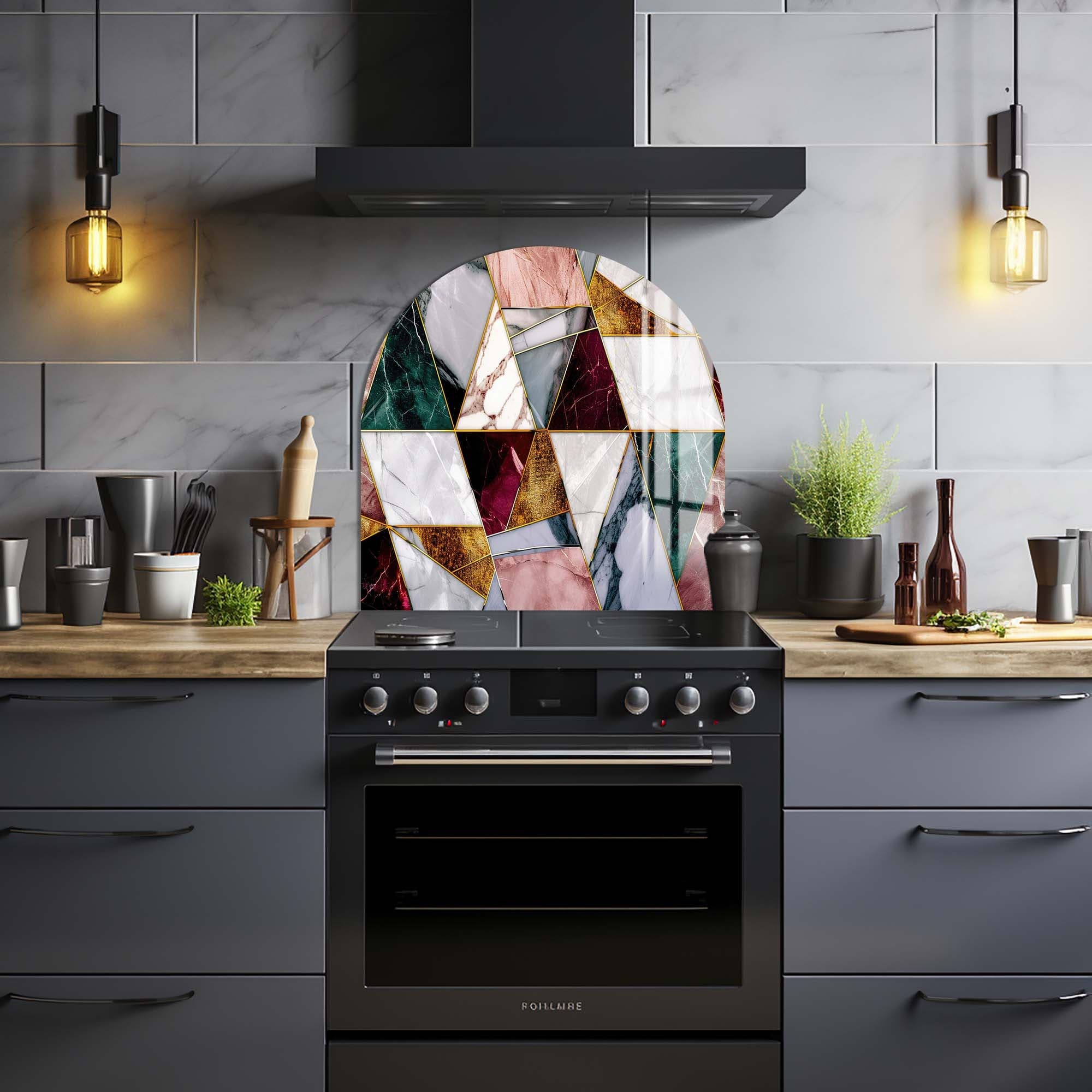 Artronauts Glass Print Colourful Marbles - Glass Splashback