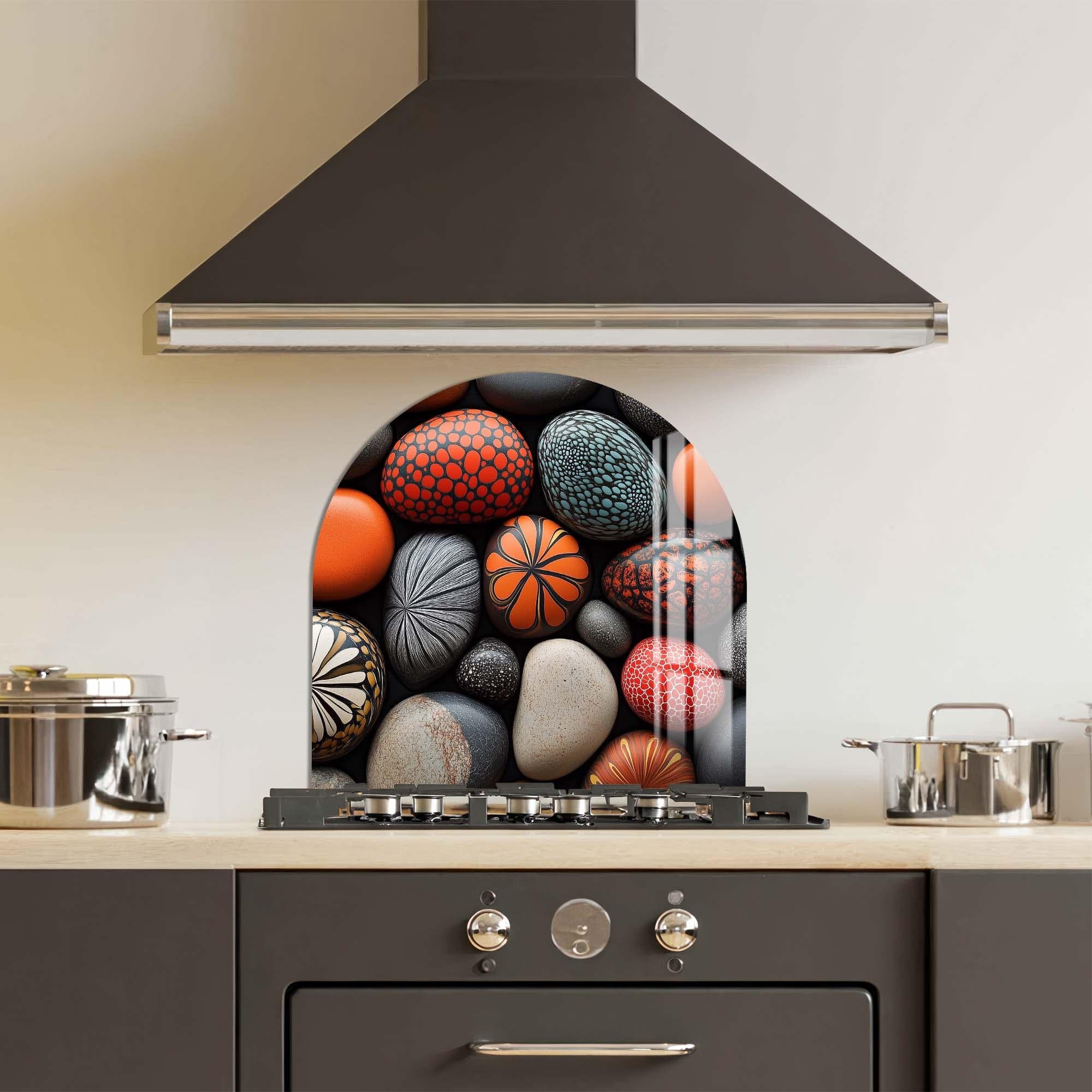 Artronauts Glass Print Colourful Stones - Glass Splashback