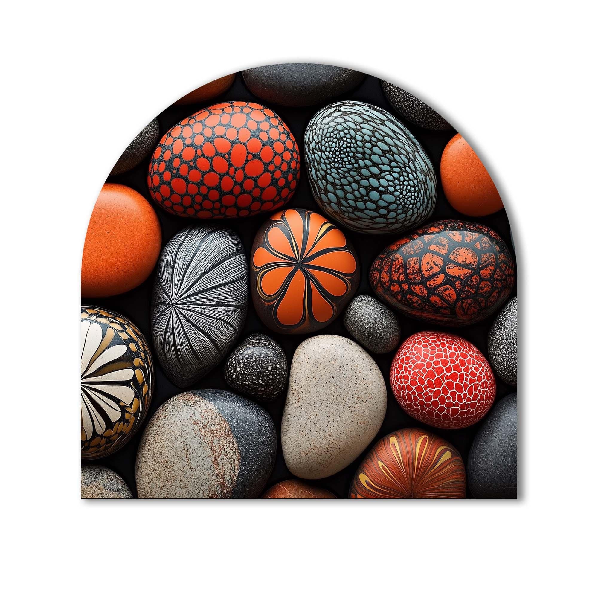 Artronauts Glass Print Colourful Stones - Glass Splashback