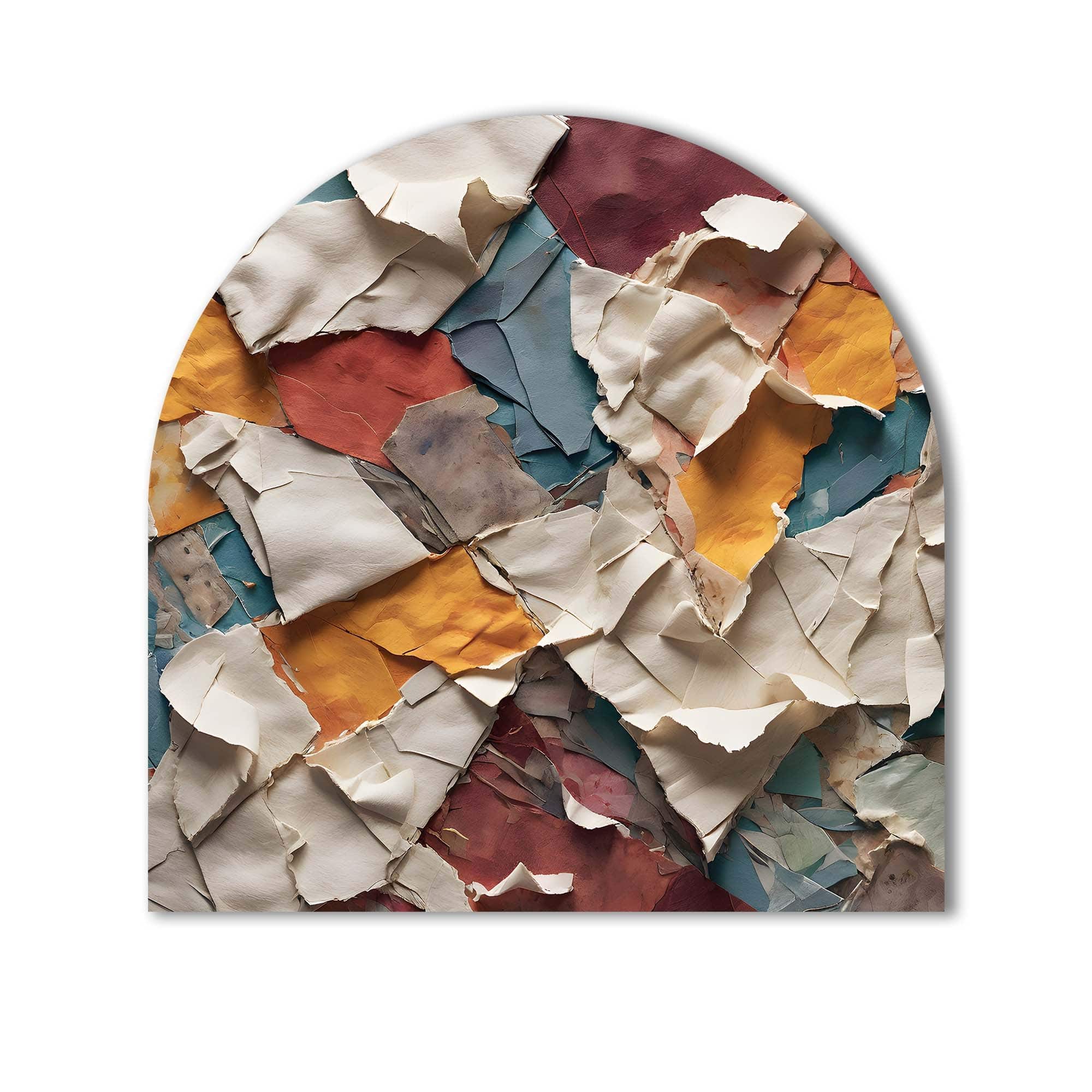 Artronauts Glass Print Rustic Collage - Glass Splashback