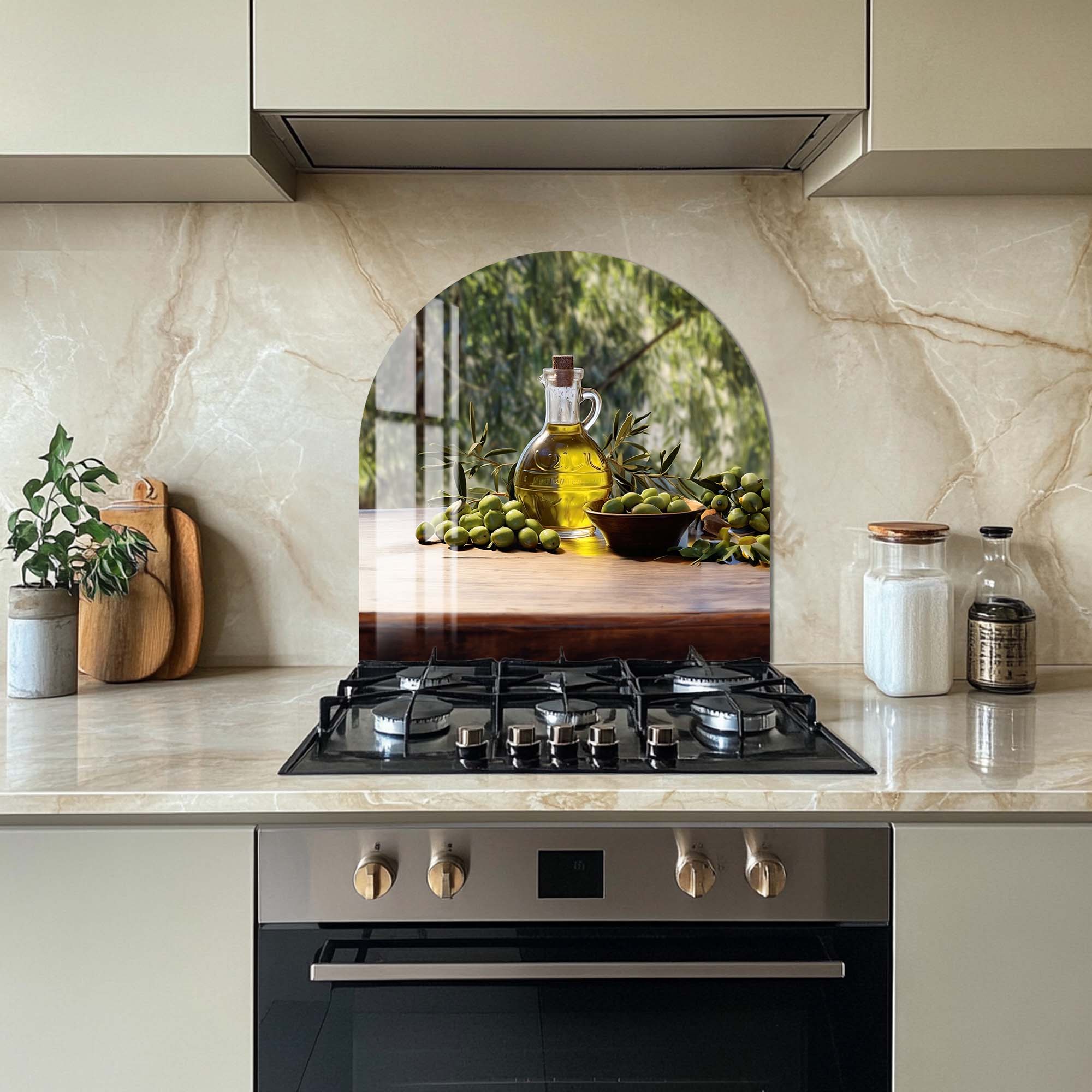 Artronauts Glass Print Olive Oil II - Glass Splashback