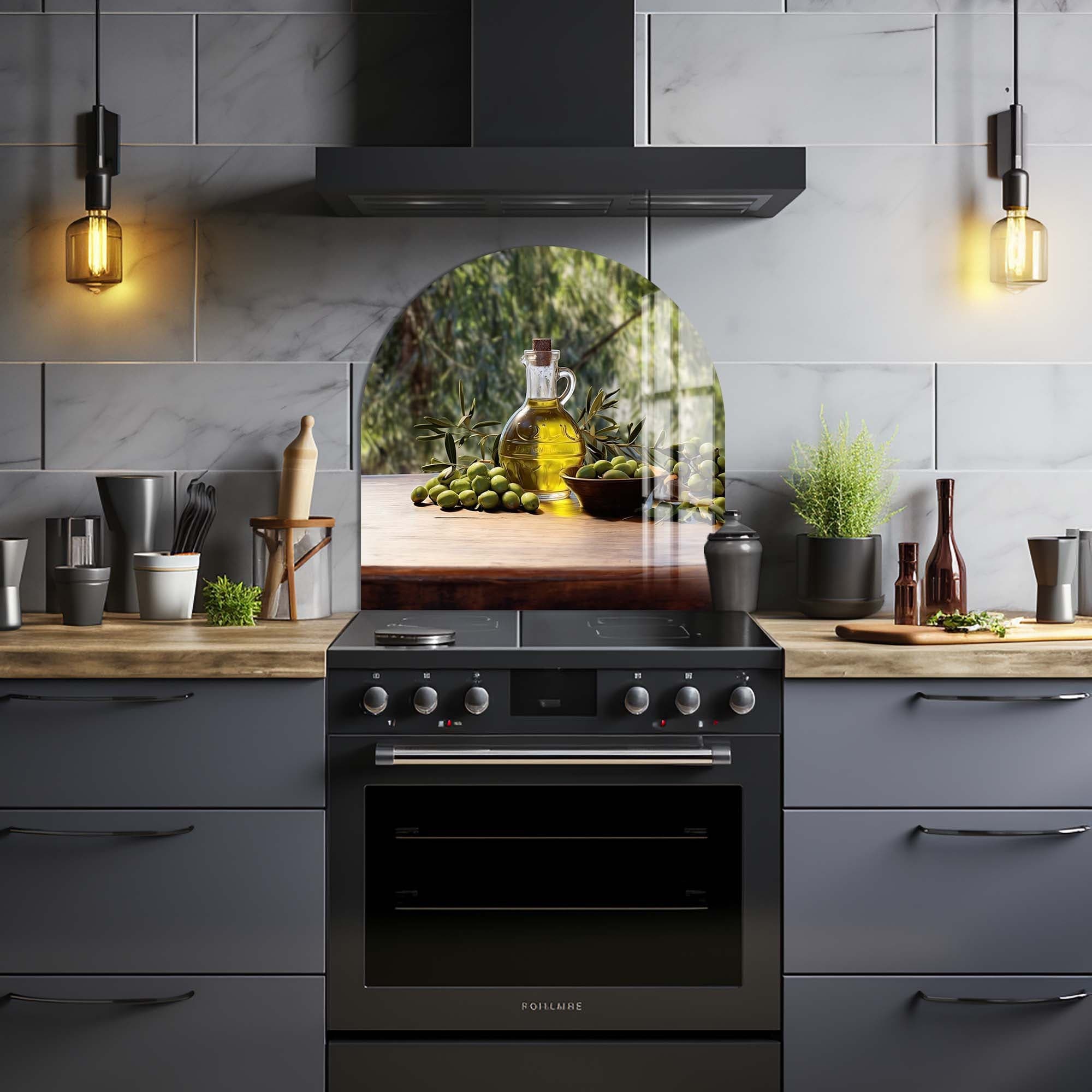 Artronauts Glass Print Olive Oil II - Glass Splashback