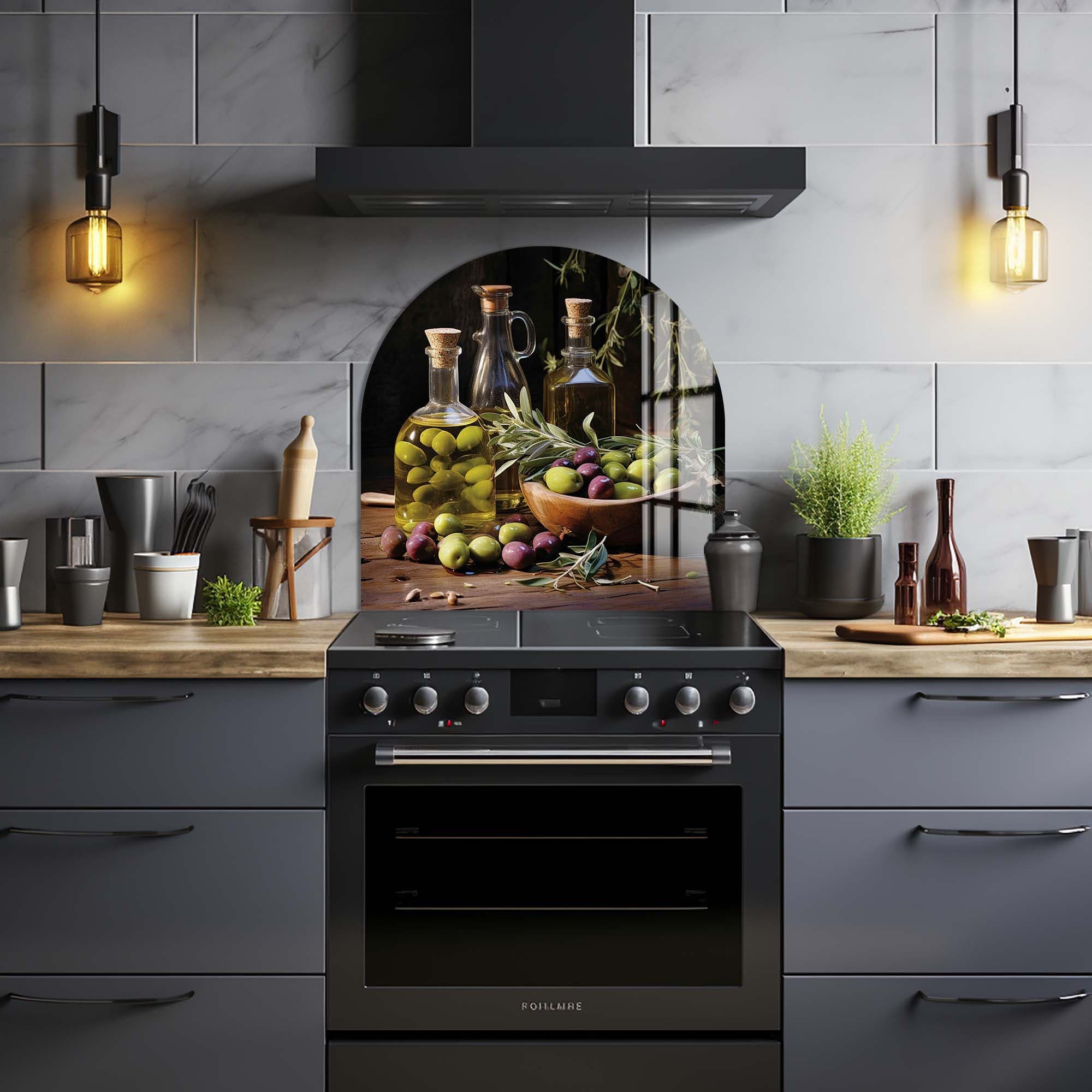 Artronauts Glass Print Olive Oil III - Glass Splashback