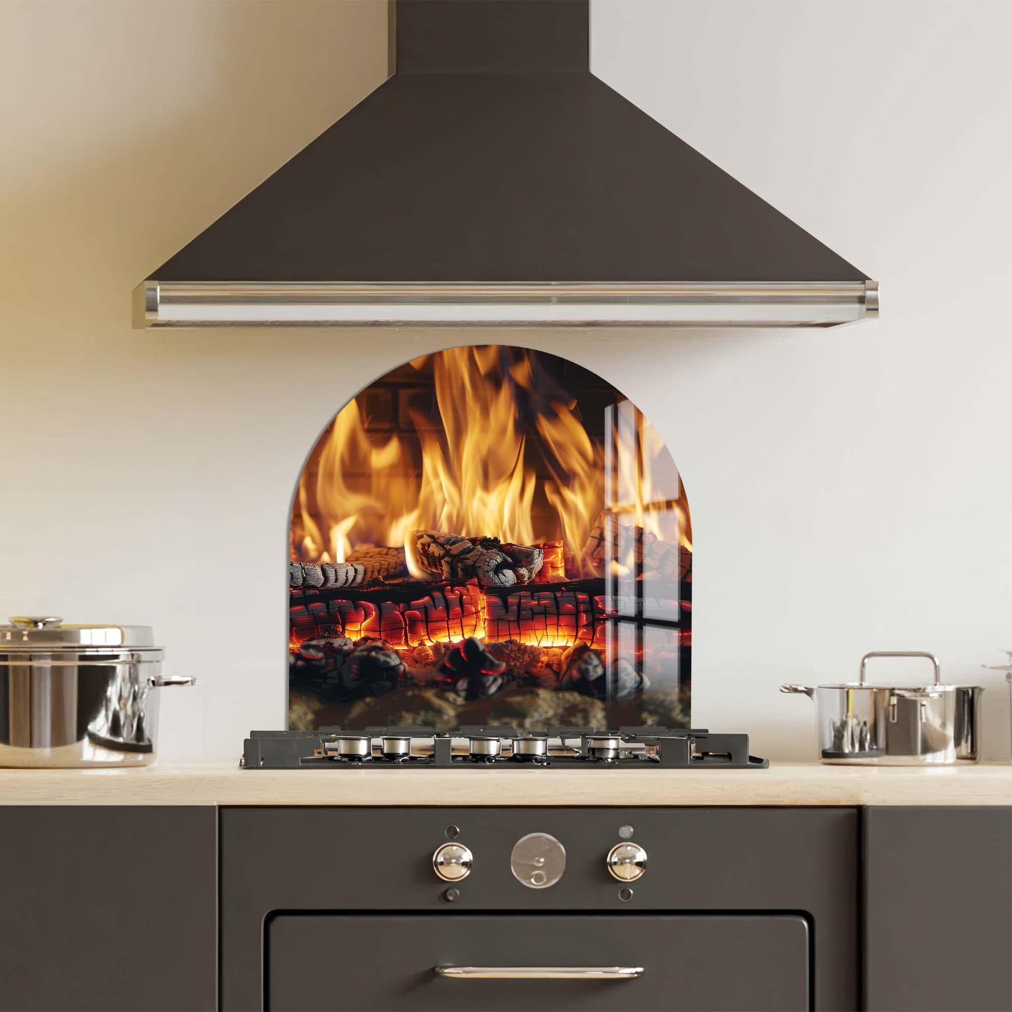 Artronauts Glass Print Flame Dance - Glass Splashback