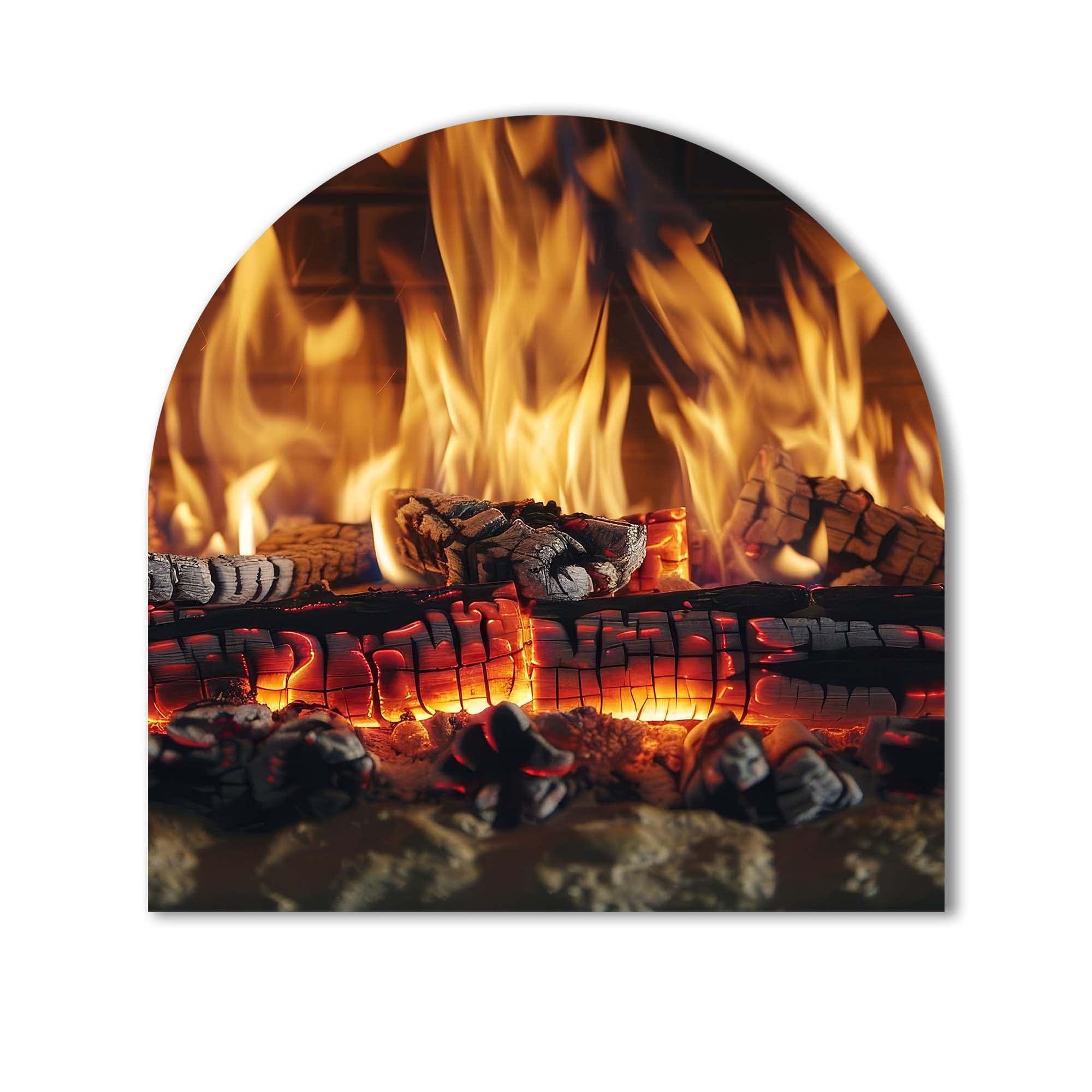 Artronauts Glass Print Flame Dance - Glass Splashback