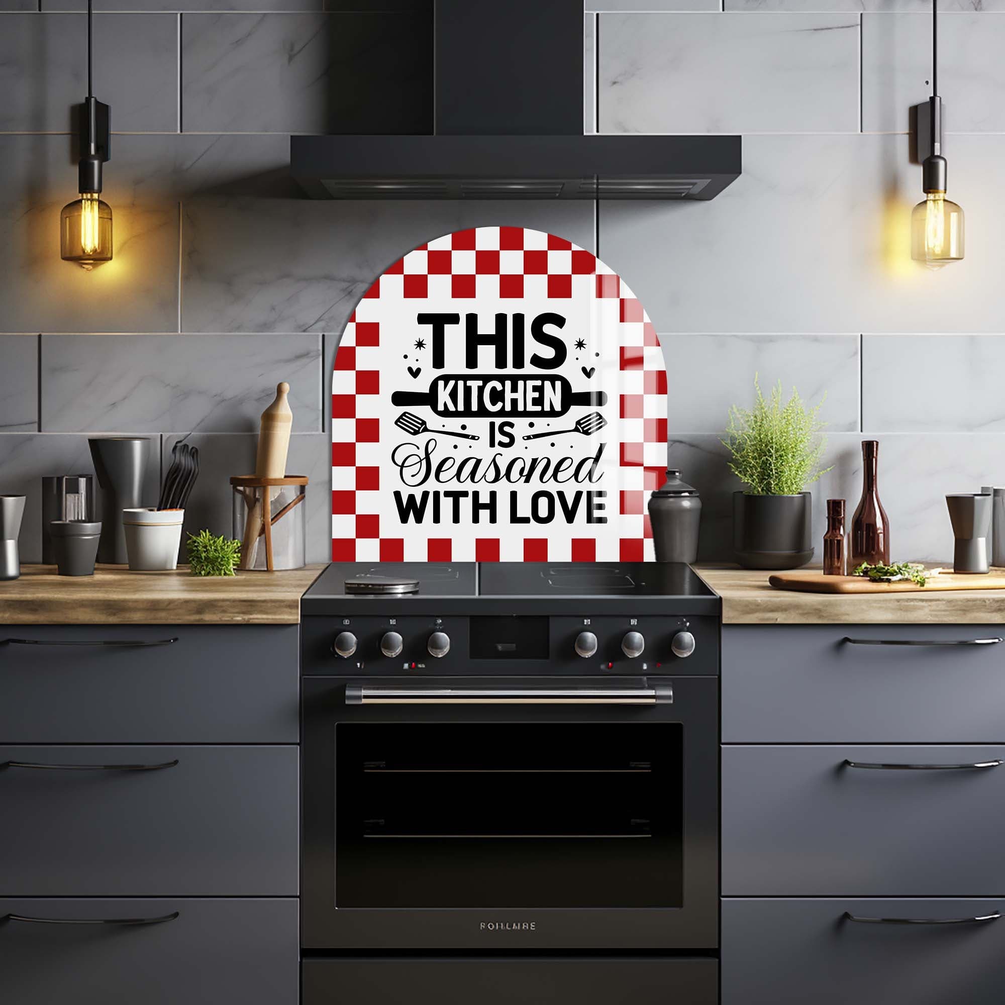 Artronauts Glass Print Seasoned with Love - Glass Splashback