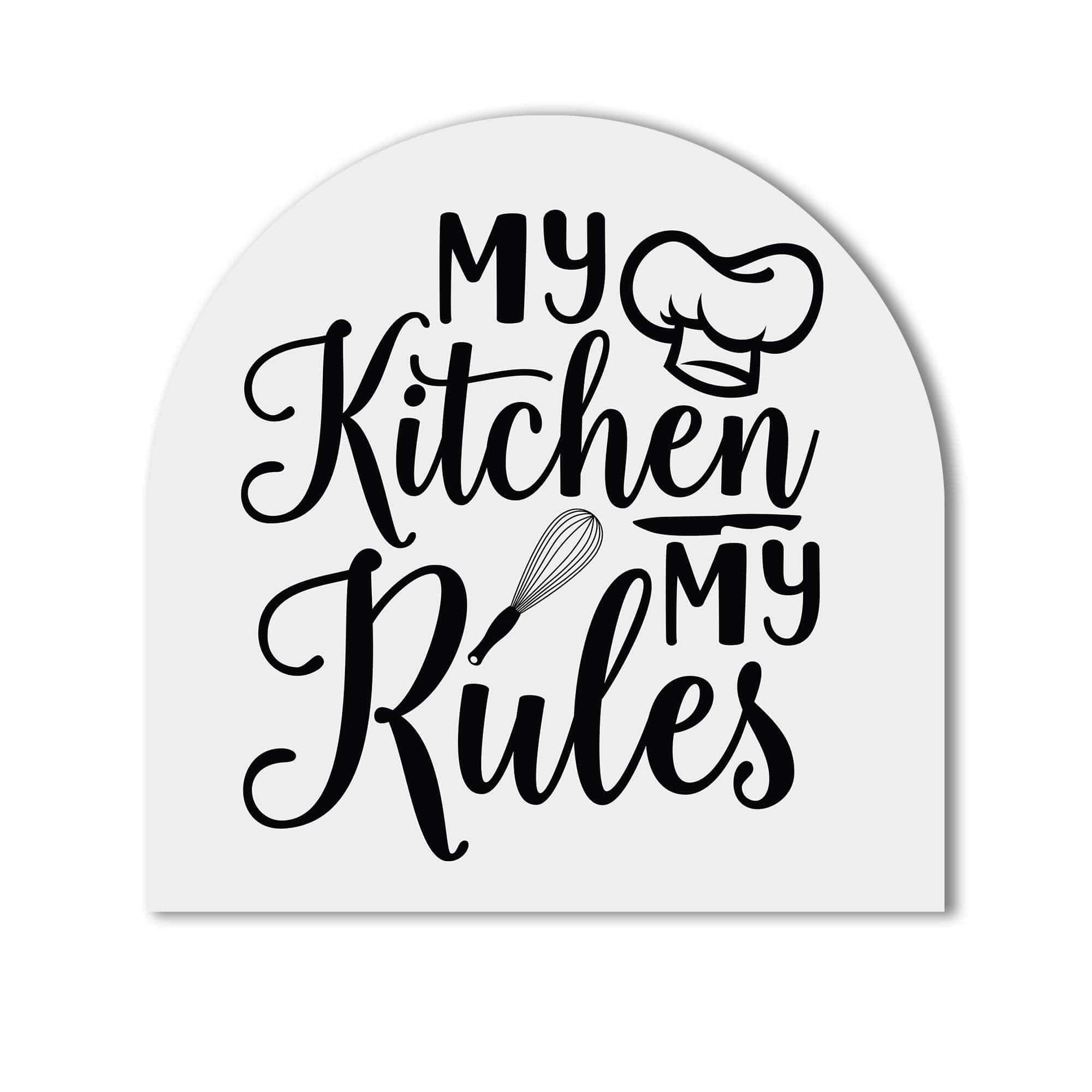 Artronauts Glass Print My Kitchen My Rules - Glass Splashback