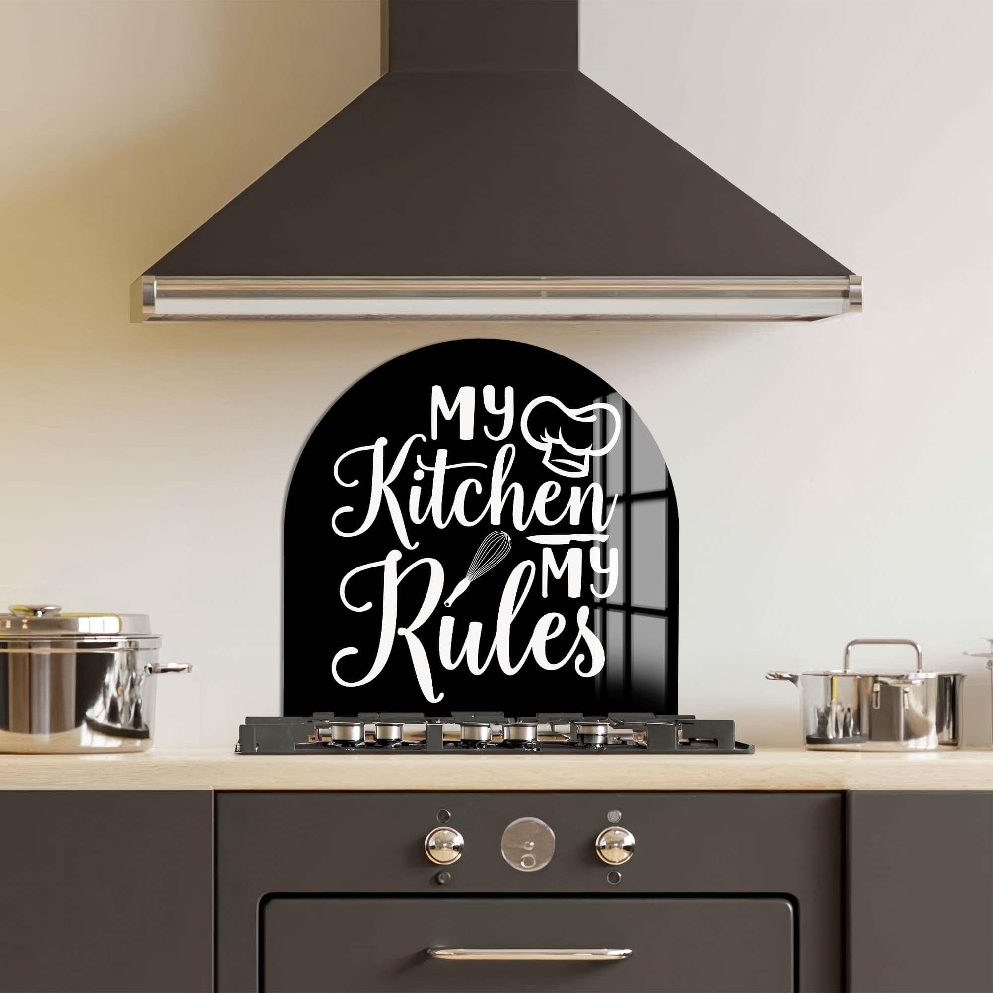 Artronauts Glass Print My Kitchen My Rules II - Glass Splashback