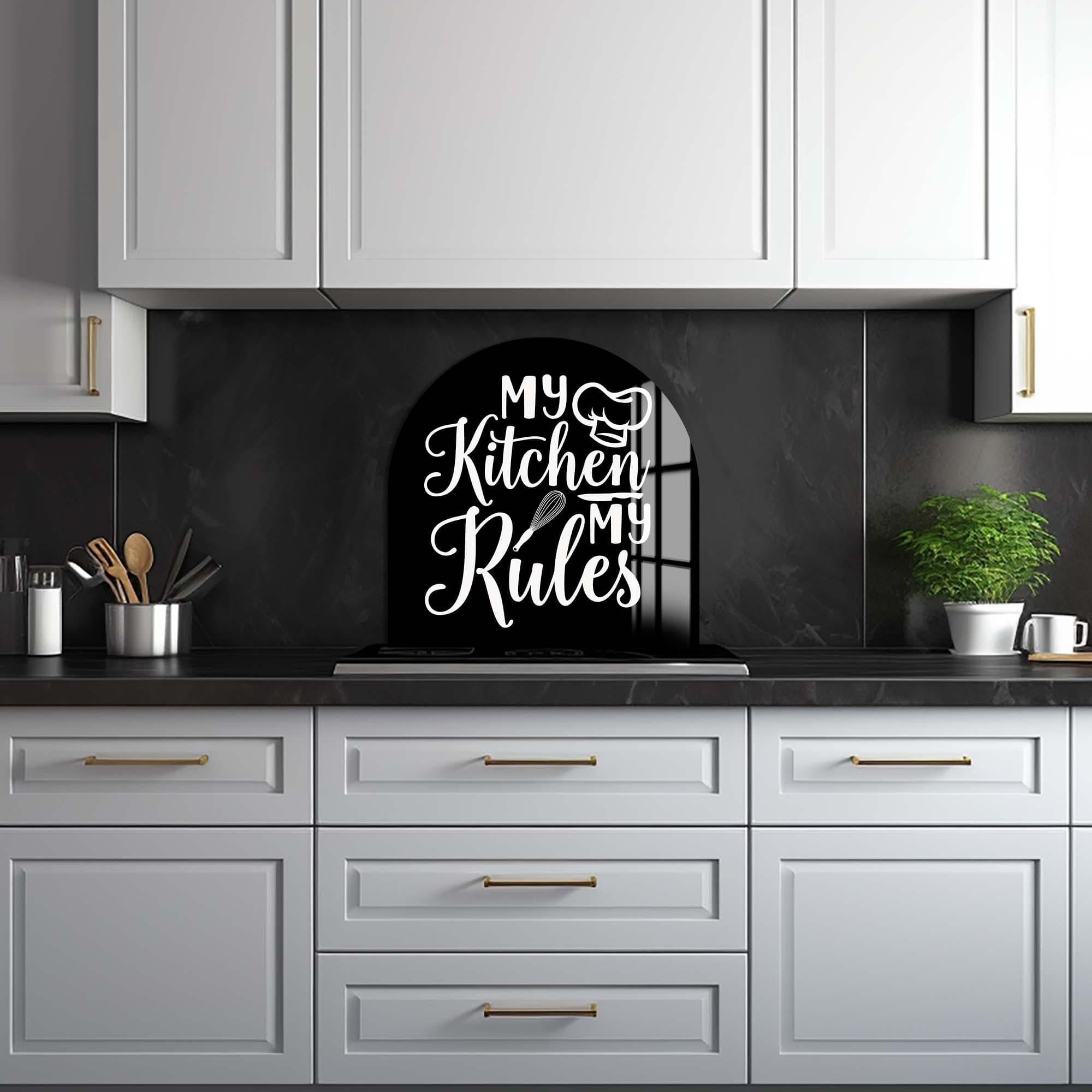 Artronauts Glass Print My Kitchen My Rules II - Glass Splashback