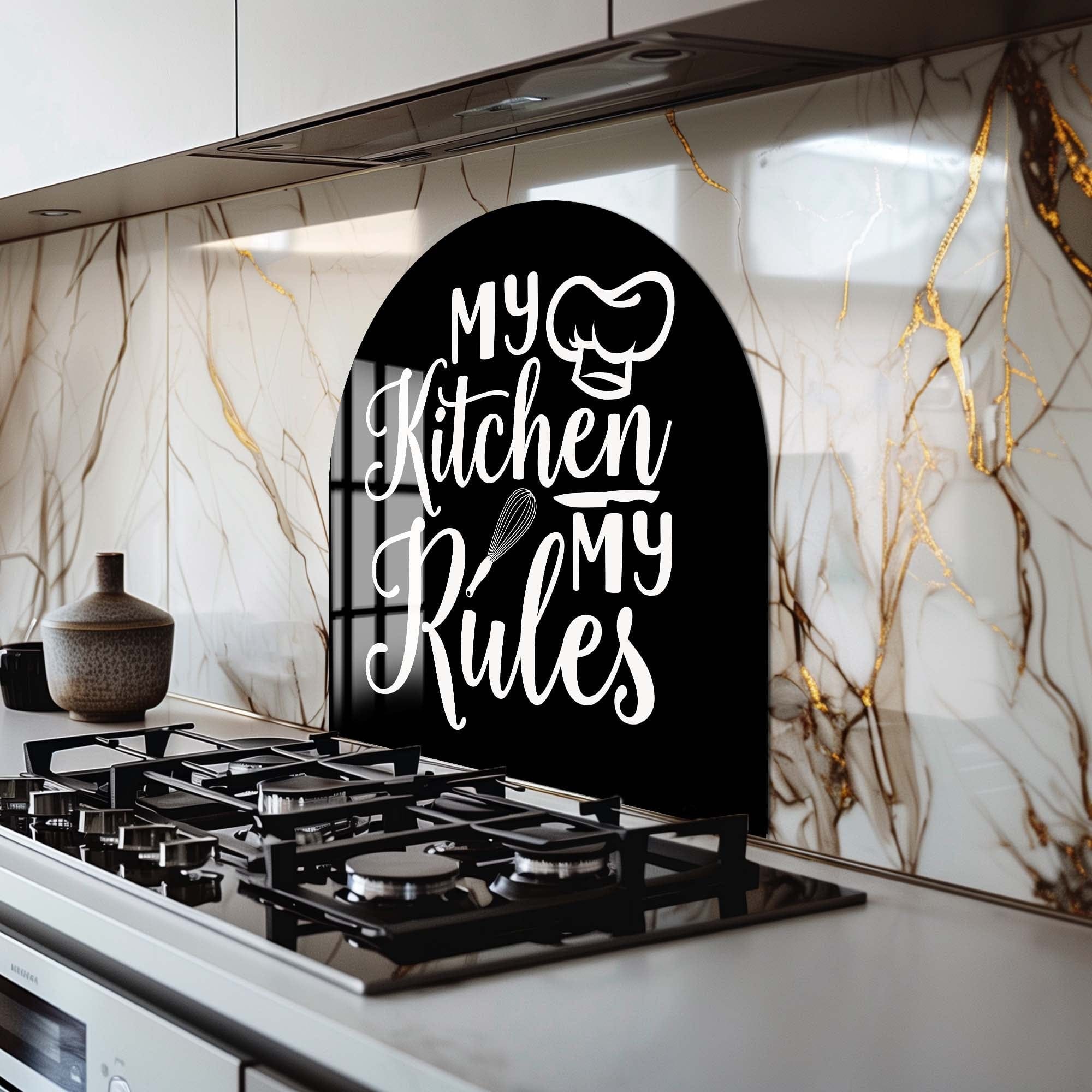 Artronauts Glass Print My Kitchen My Rules II - Glass Splashback