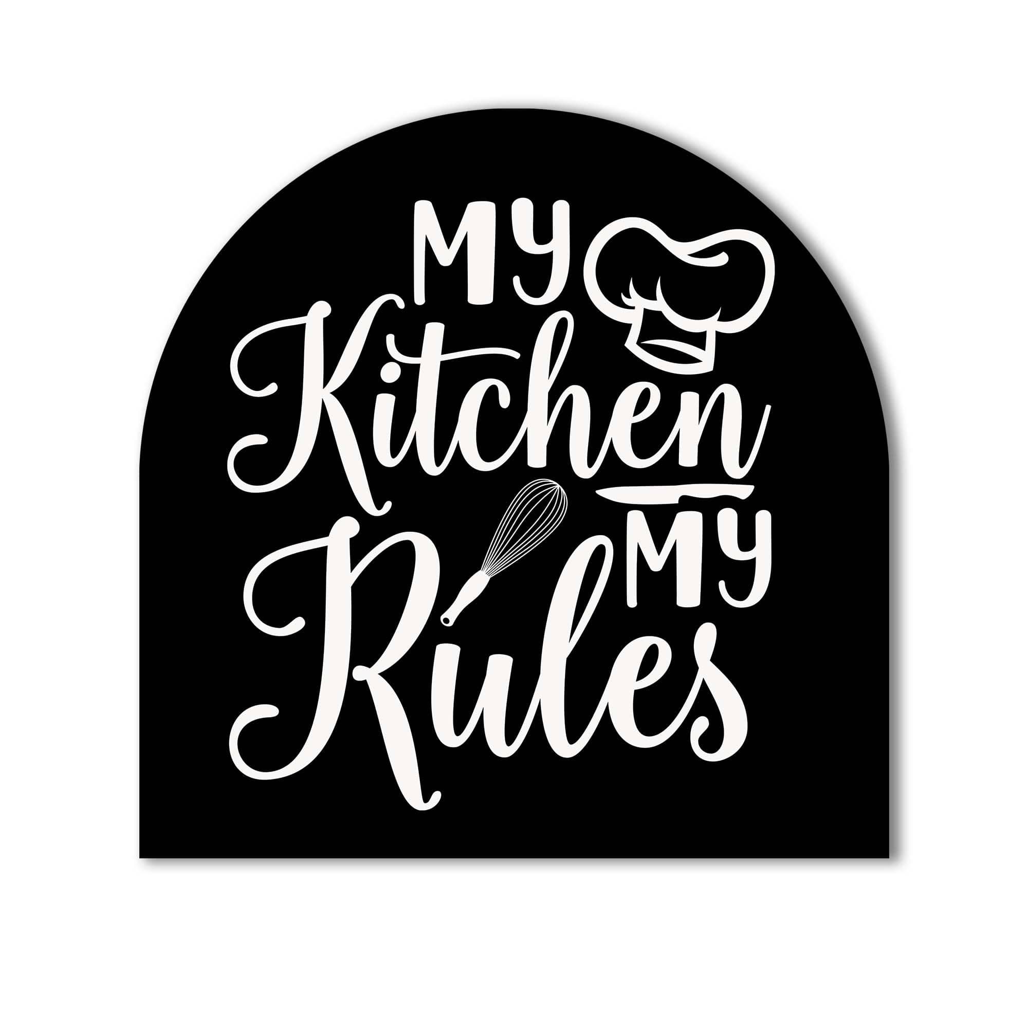 Artronauts Glass Print My Kitchen My Rules II - Glass Splashback