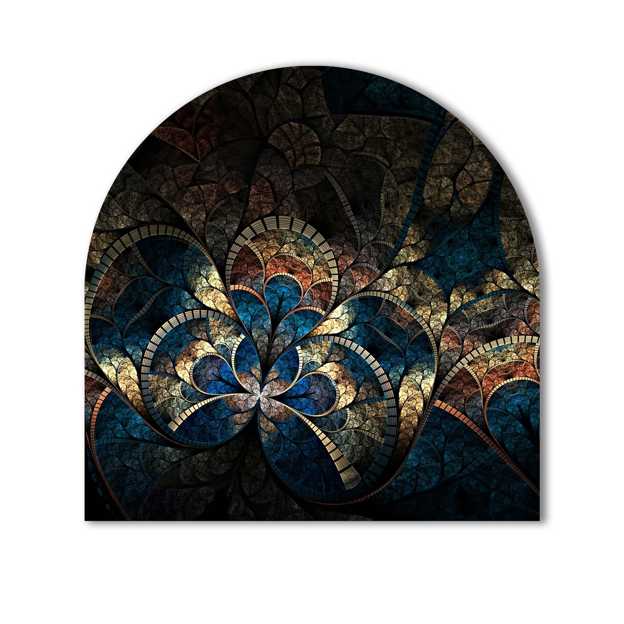 Artronauts Glass Print Stained Blue & Gold - Glass Splashback