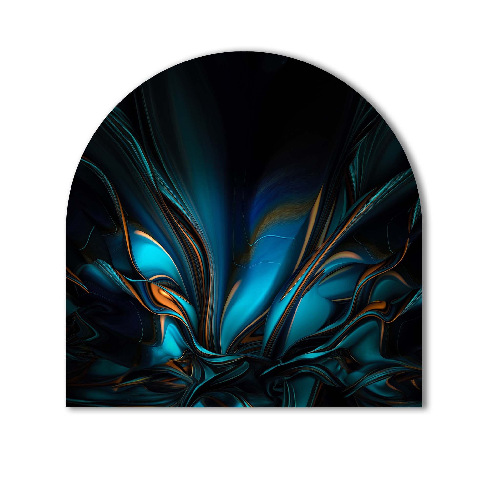 Artronauts Glass Print Abstract Blue - Glass Splashback