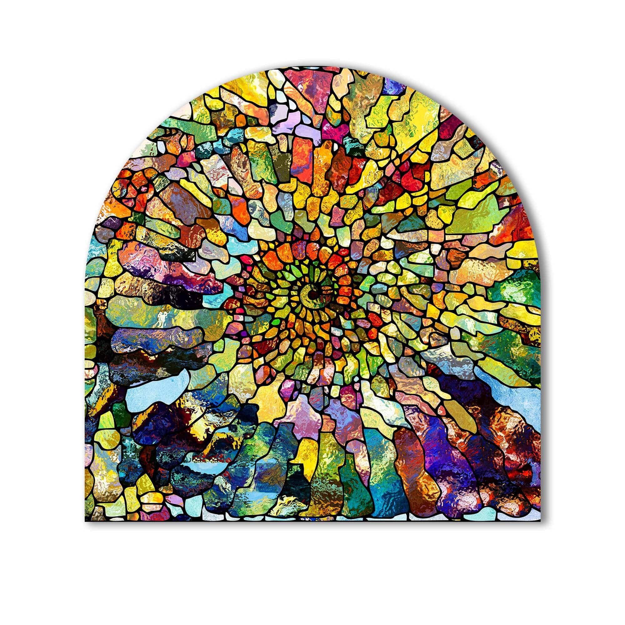 Artronauts Glass Print Colourful Spiral - Glass Splashback